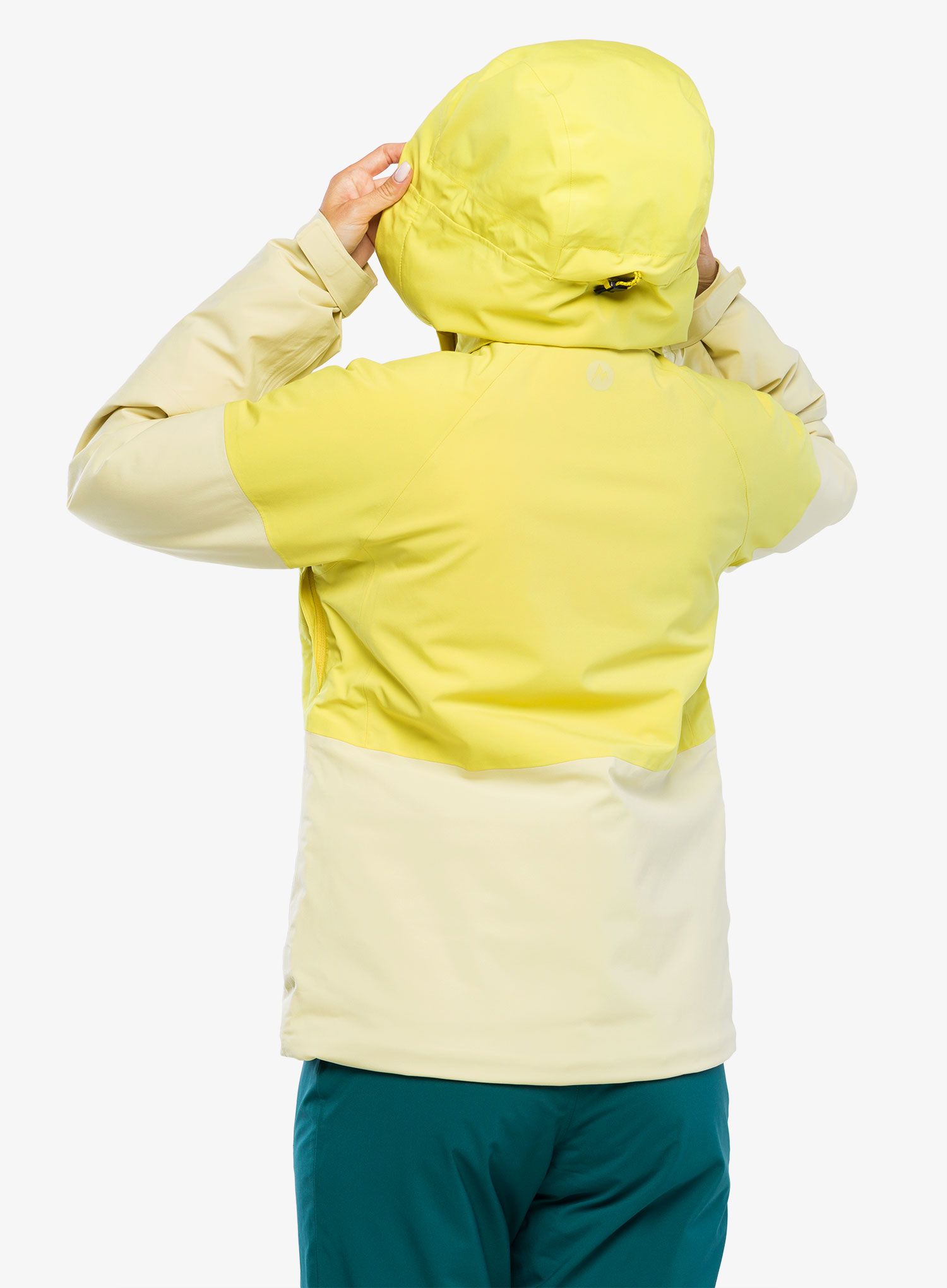 Ženska smučarska jakna Marmot Pace Jacket - limelight/wheat