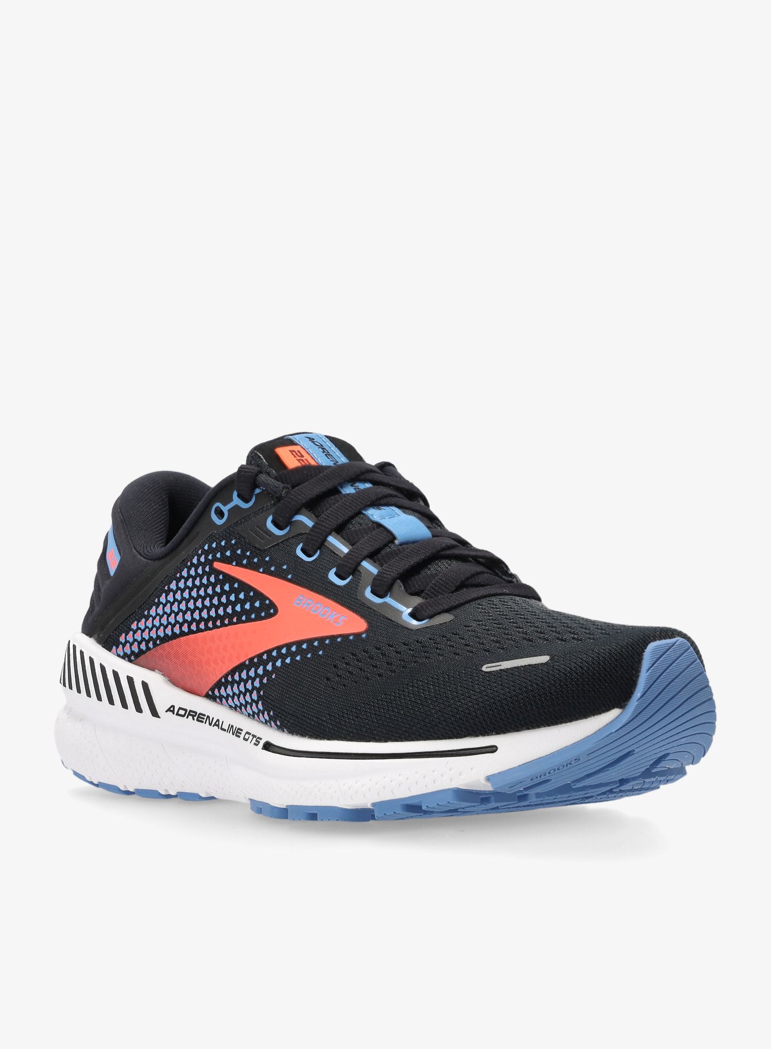 Ženski tekaški čevlji Brooks Adrenaline GTS 22 - black/lake blue/coral