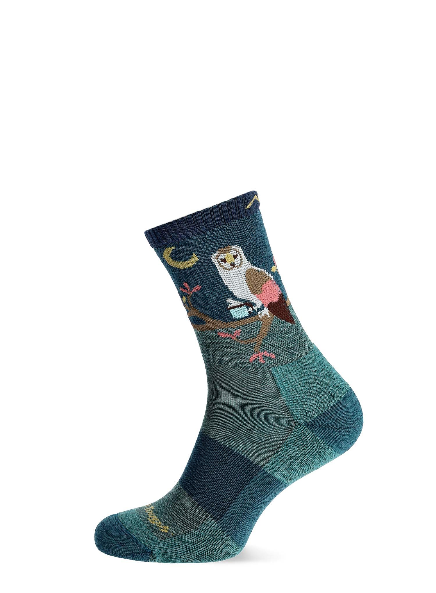Ženske nogavice Darn Tough Critter Club Micro Crew Lightweight with Cushion - teal