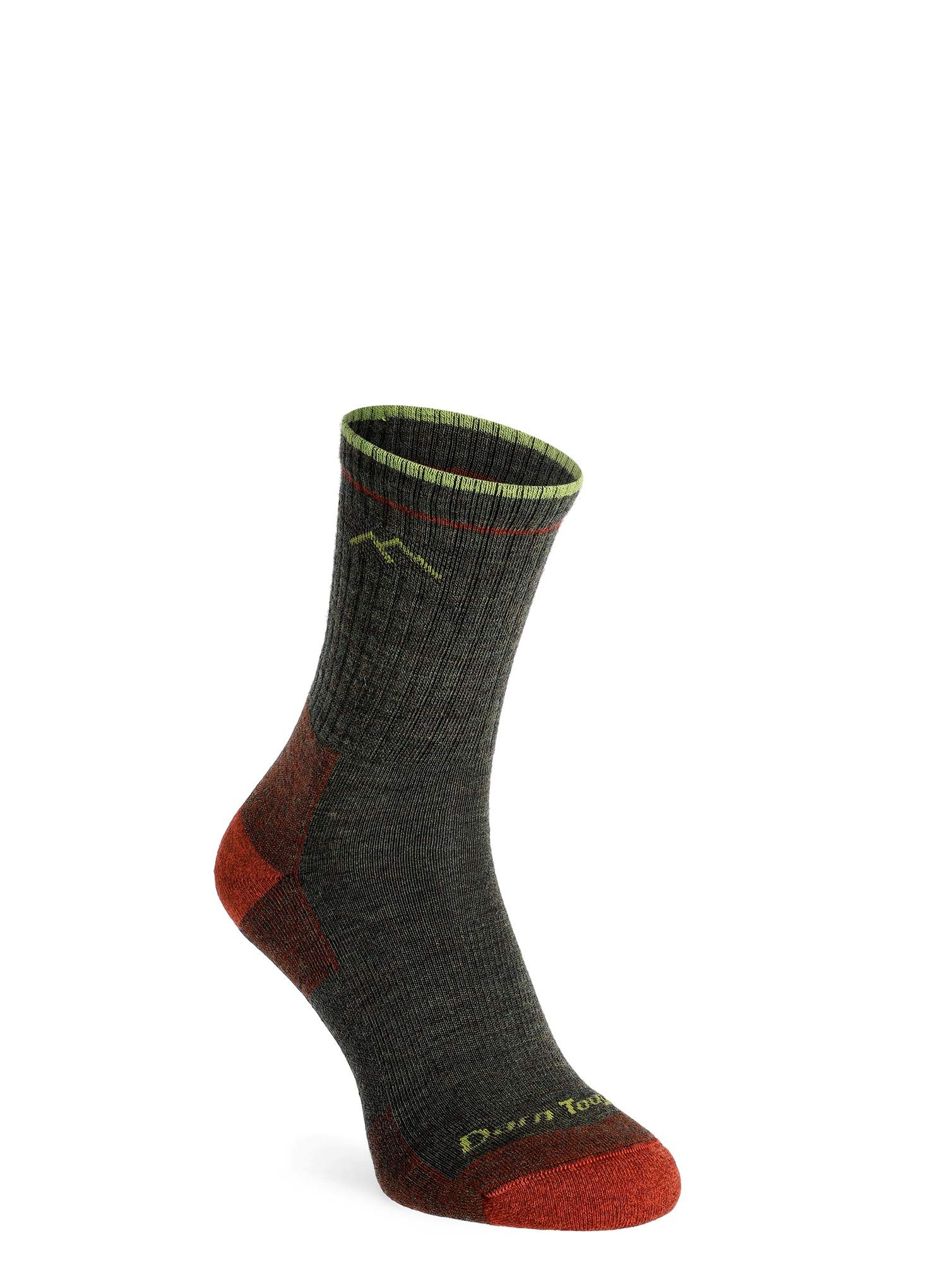 Ženske nogavice Darn Tough Hiker Micro Crew Midweight with Cushion - forest