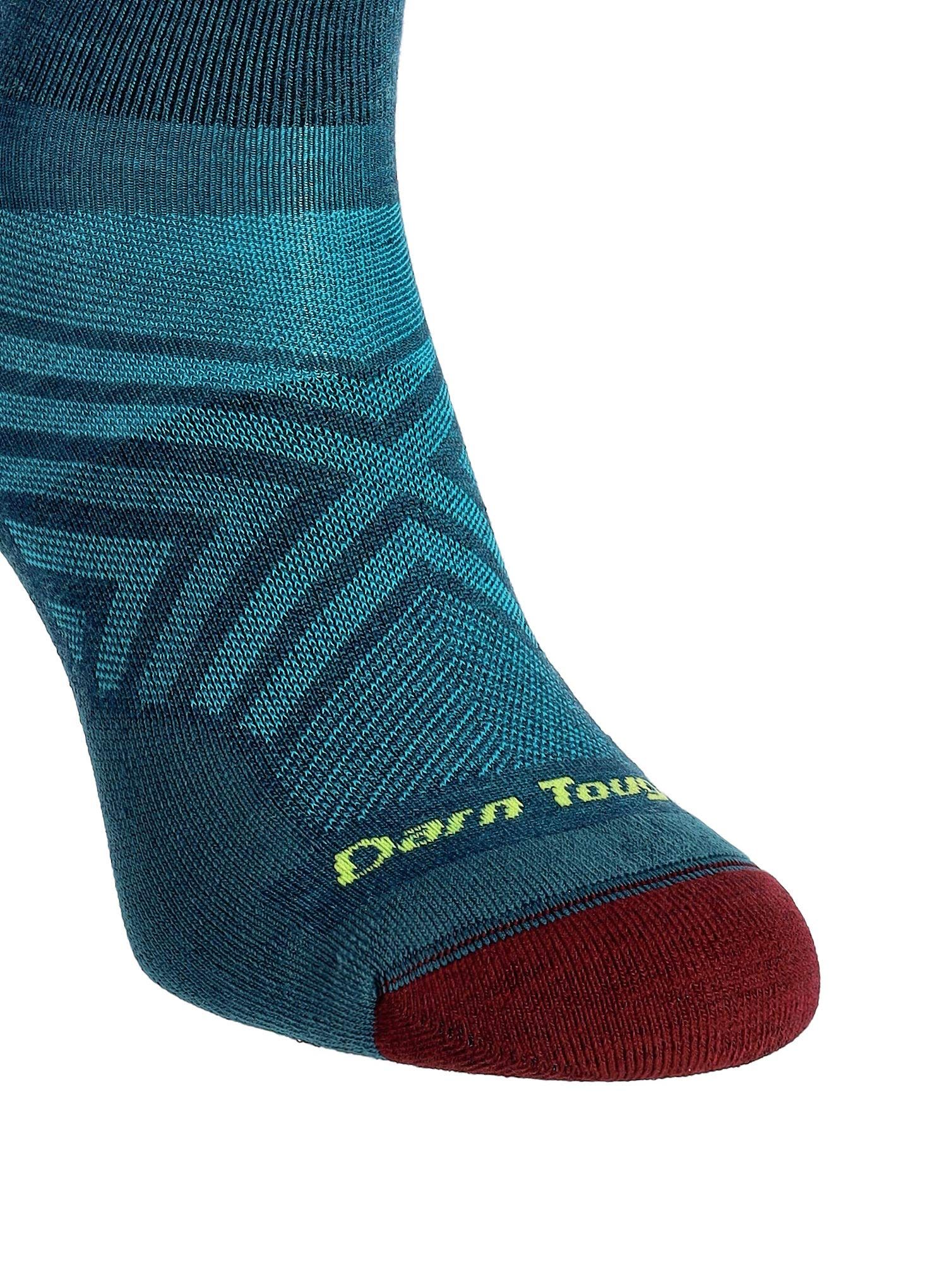Tekaške nogavice Darn Tough Run 1/4 Ultra-Lightweight with Cushion - dark teal
