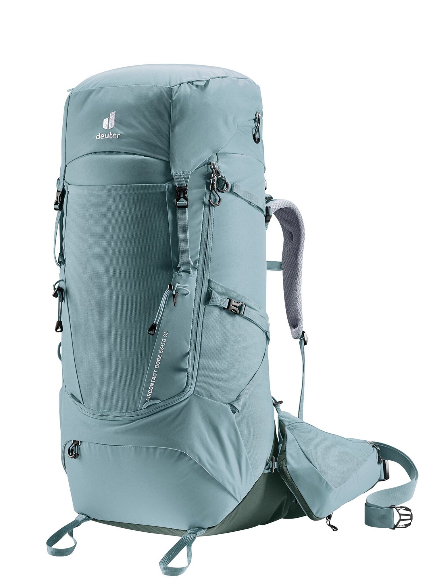Ženski pohodniški nahrbtnik Deuter Aircontact 65+10 SL - shale/ivy/ivy