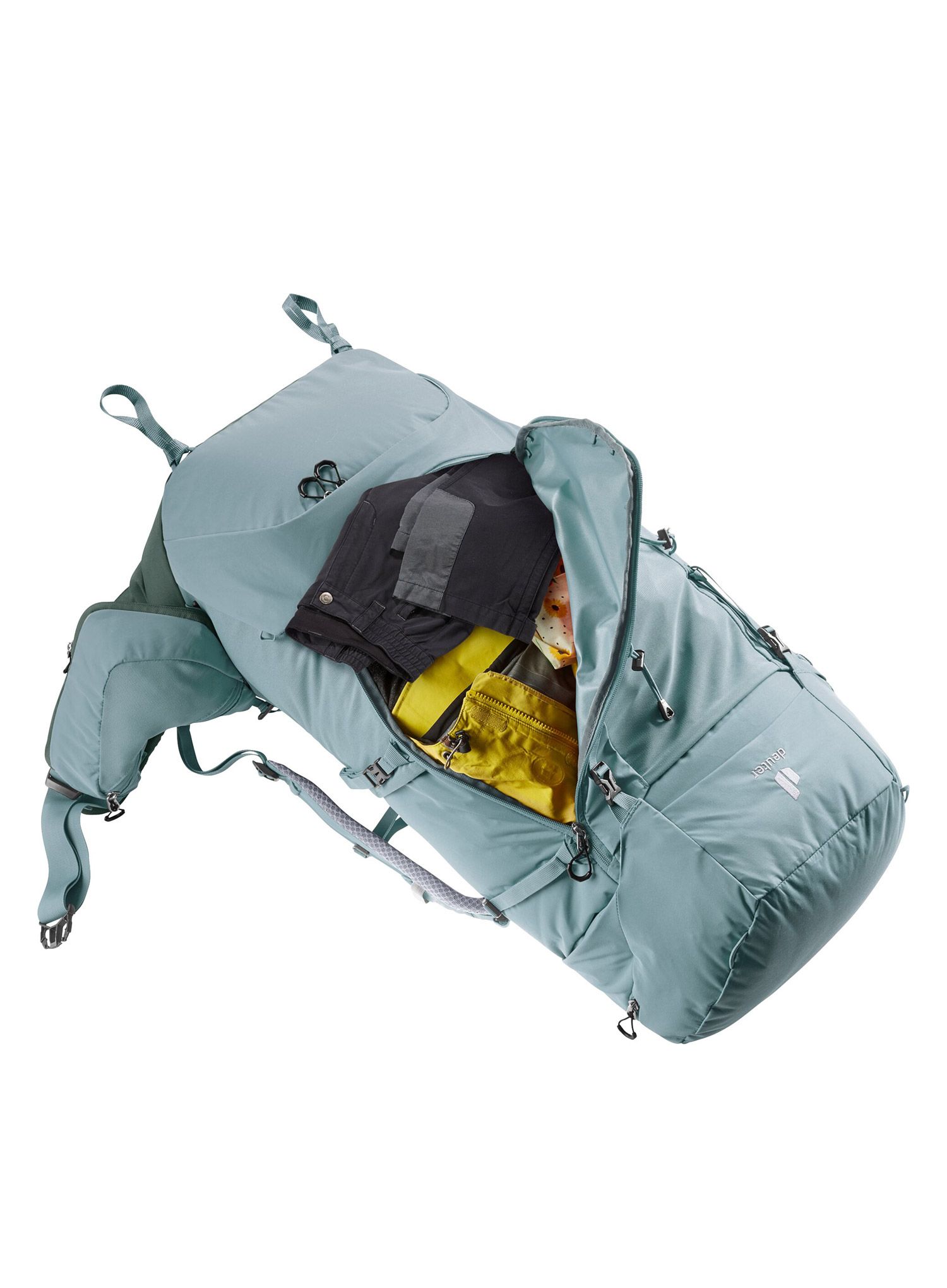 Ženski pohodniški nahrbtnik Deuter Aircontact 65+10 SL - shale/ivy/ivy