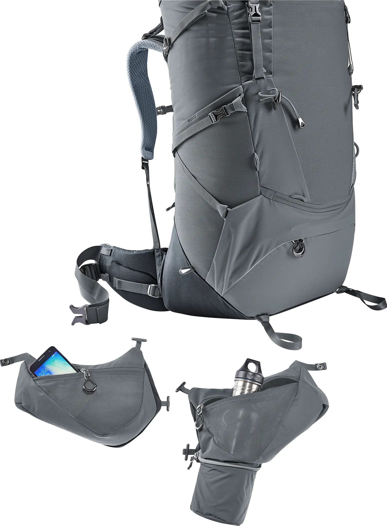 Ženski pohodniški nahrbtnik Deuter Aircontact 65 + 10 SL - graphite/black