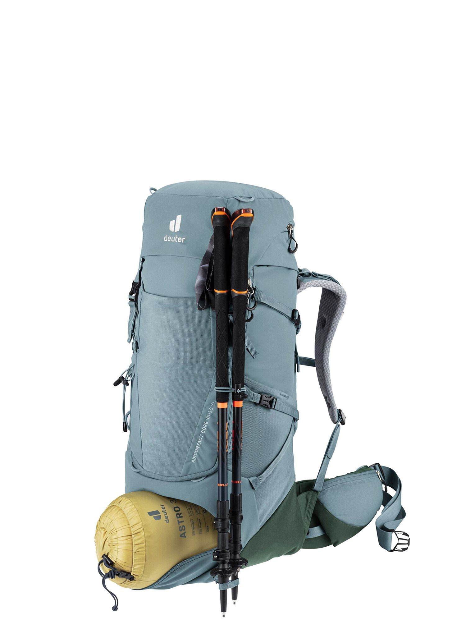 Ženski pohodniški nahrbtnik Deuter Aircontact Core 35+10 SL - shale/ivy/ivy
