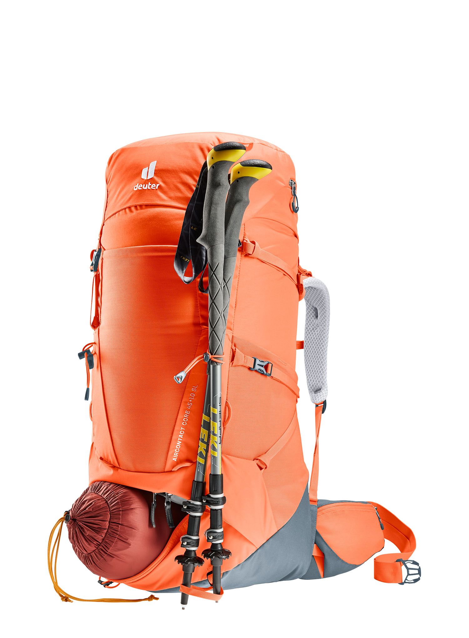 Ženski pohodniški nahrbtnik Deuter Aircontact Core 45+10 SL - chestnut/umbra