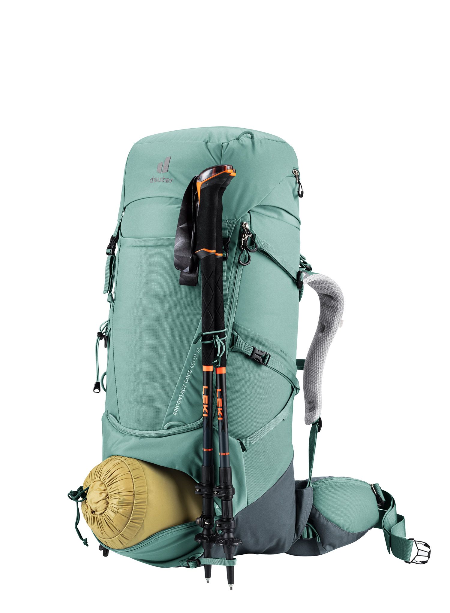 Ženski pohodniški nahrbtnik Deuter Aircontact Core 45+10 SL - jade/graphite