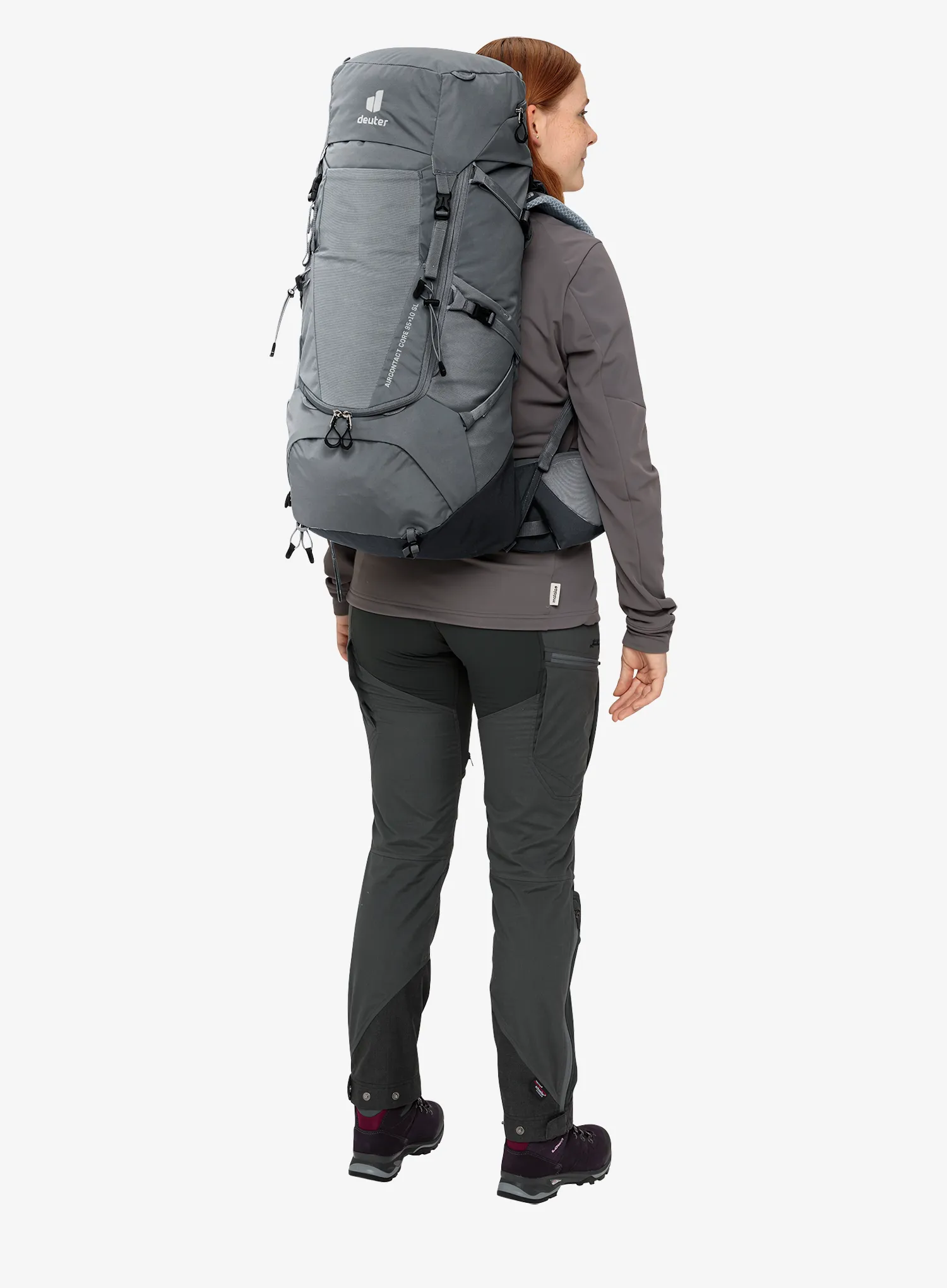 Ženski pohodniški nahrbtnik Deuter Aircontact Core 45 + 10 SL - graphite/black