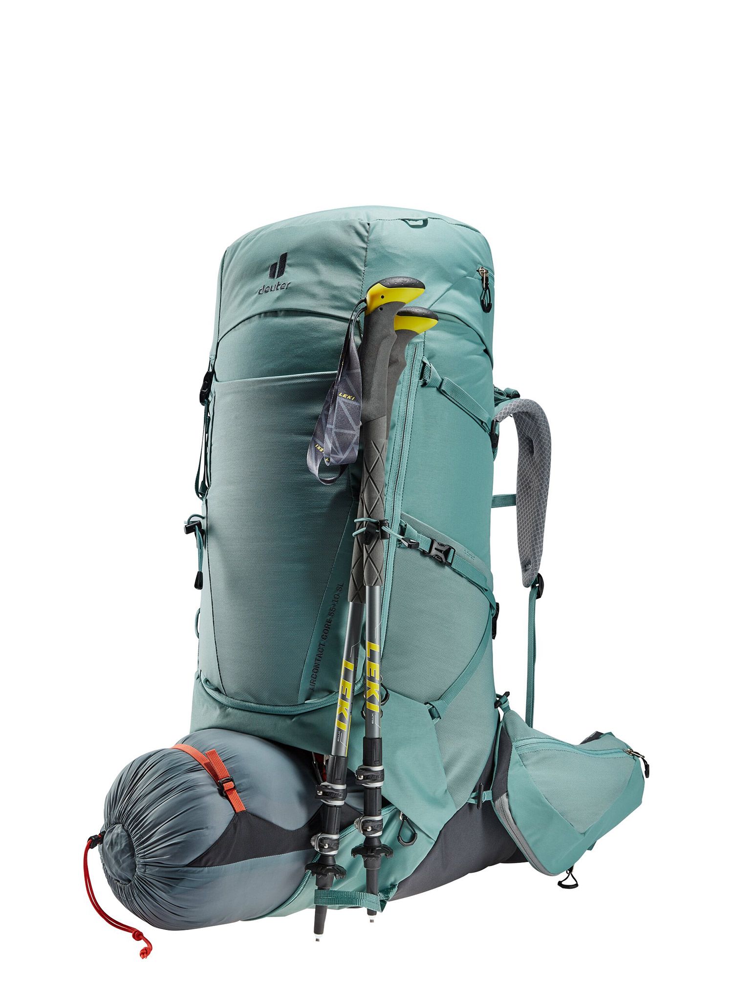 Ženski pohodniški nahrbtnik Deuter Aircontact Core 55+10 SL - jade/graphit