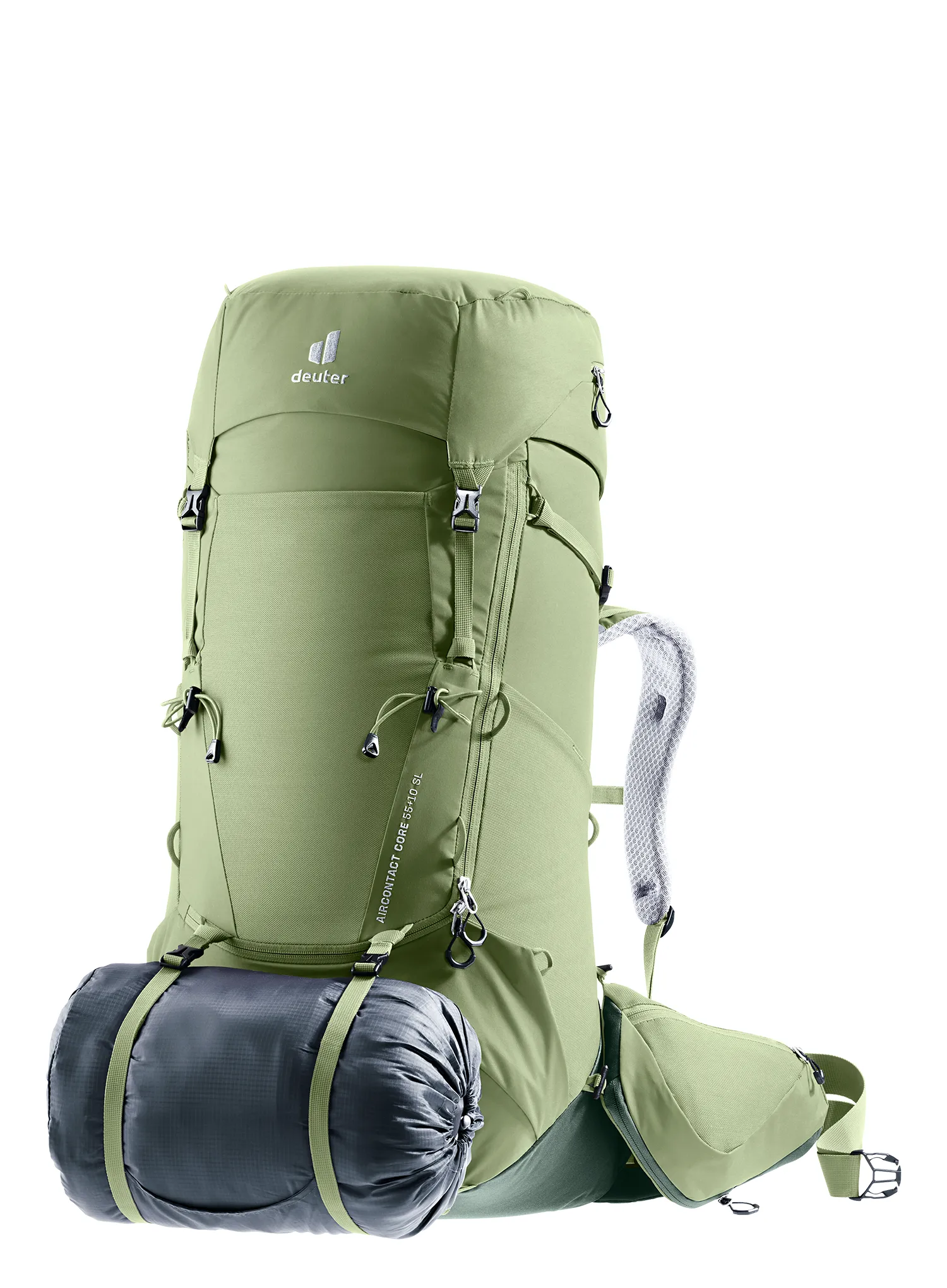 Ženski pohodniški nahrbtnik Deuter Aircontact Core 55 + 10 SL - grove/ivy