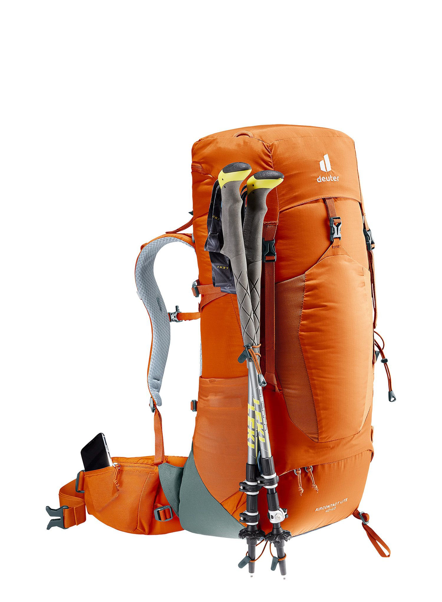Pohodniški nahrbtnik Deuter Aircontact Lite 40 + 10 - chestnut/teal