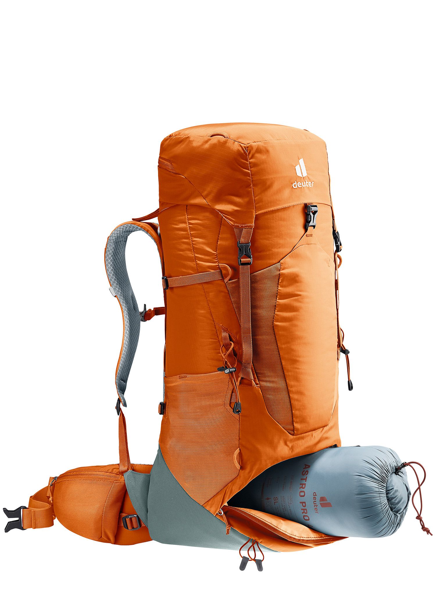 Pohodniški nahrbtnik Deuter Aircontact Lite 40 + 10 - chestnut/teal