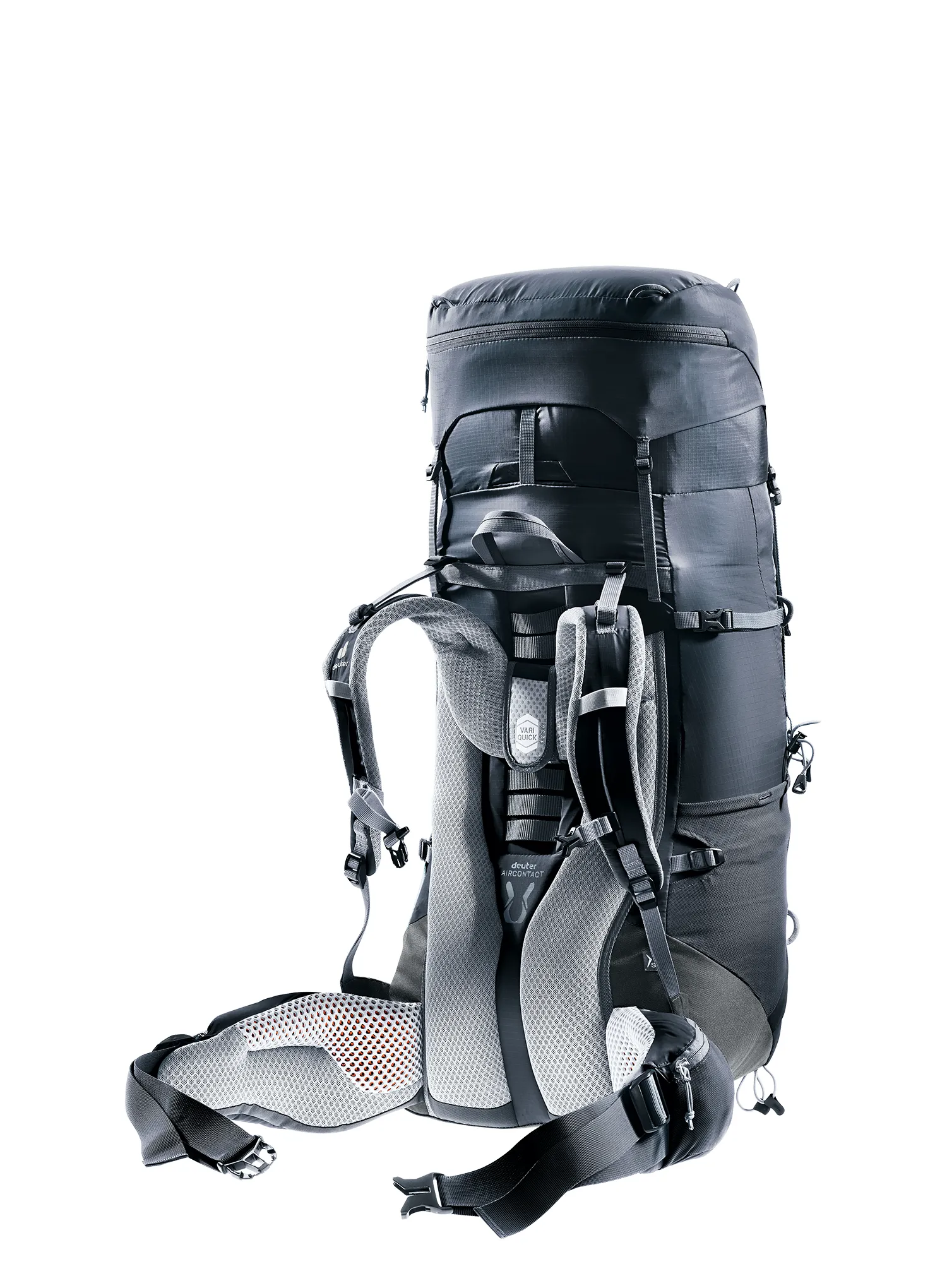 Ženski pohodniški nahrbtnik Deuter Aircontact Lite 45 + 10 SL - black/graphite
