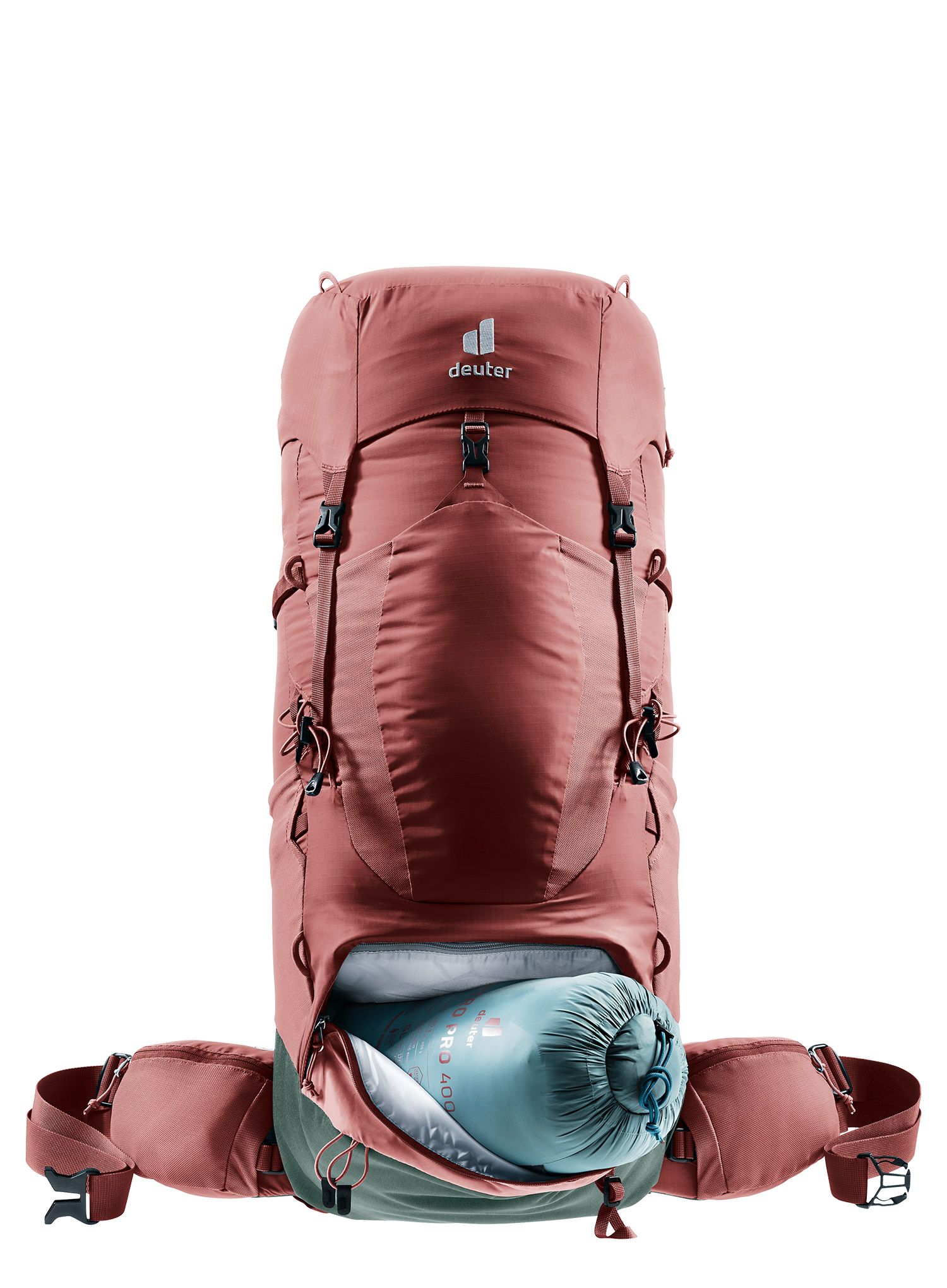 Ženski pohodniški nahrbtnik Deuter Aircontact Lite 45 + 10 SL - caspia/ivy