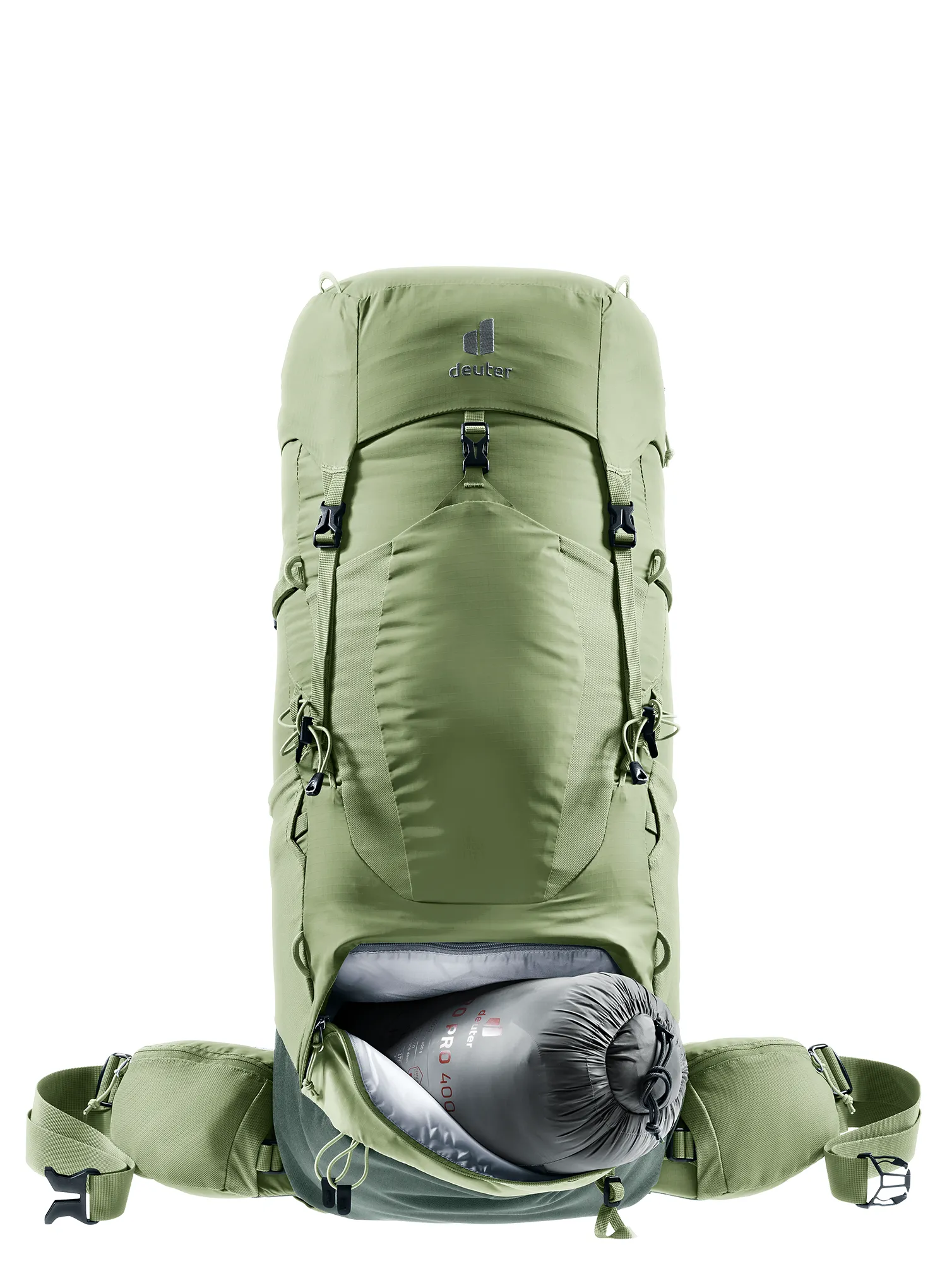 Ženski pohodniški nahrbtnik Deuter Aircontact Lite 45 + 10 SL - grove/ivy