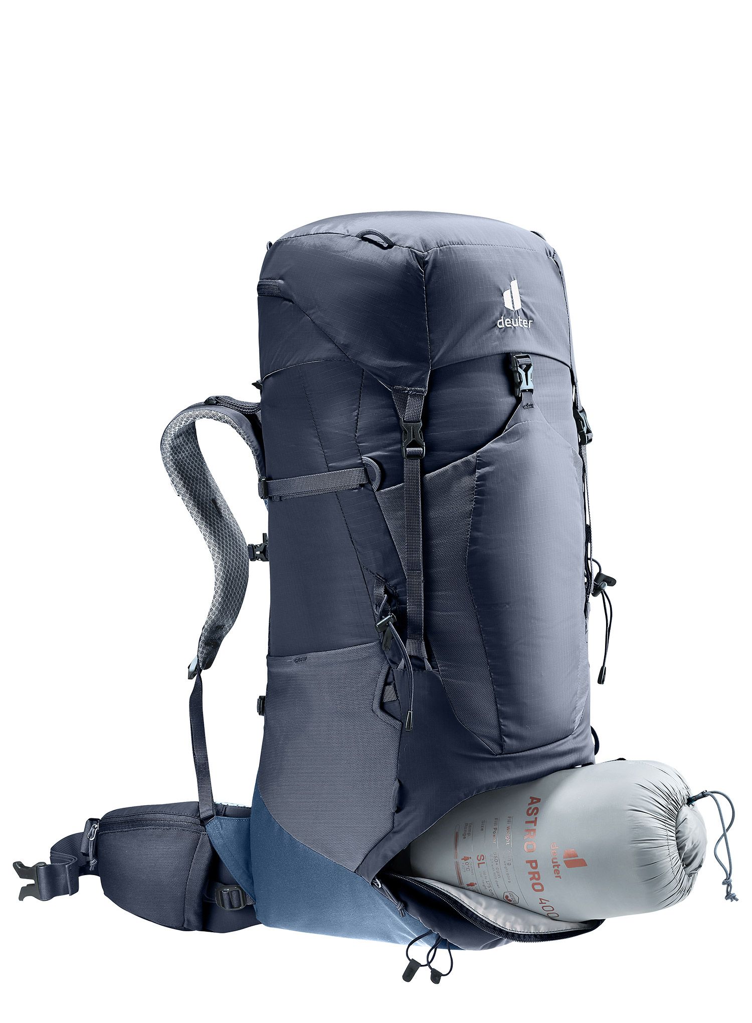 Pohodniški nahrbtnik Deuter Aircontact Lite 50 + 10 - black/marine