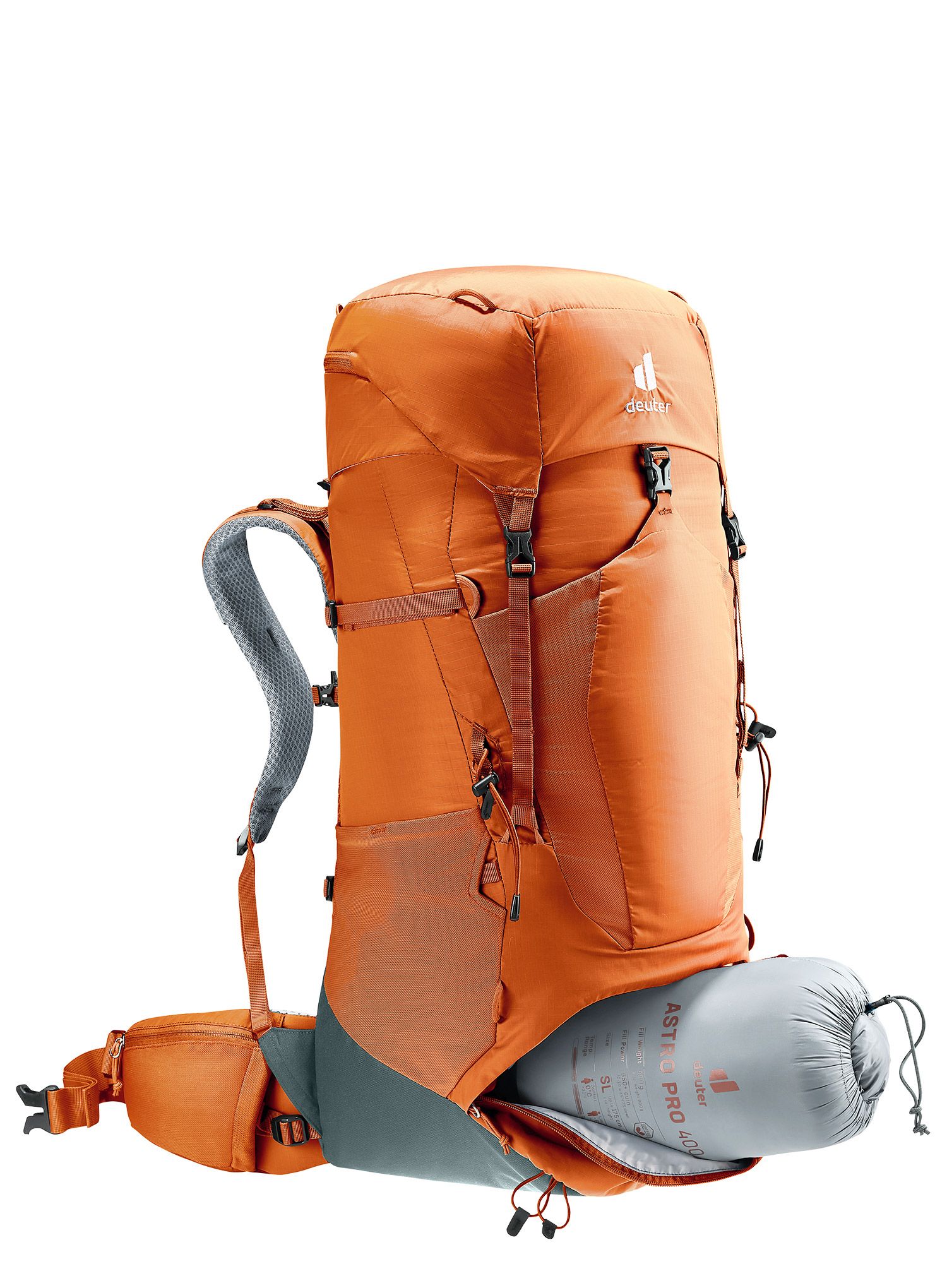 Pohodniški nahrbtnik Deuter Aircontact Lite 50 + 10 - chestnut/teal