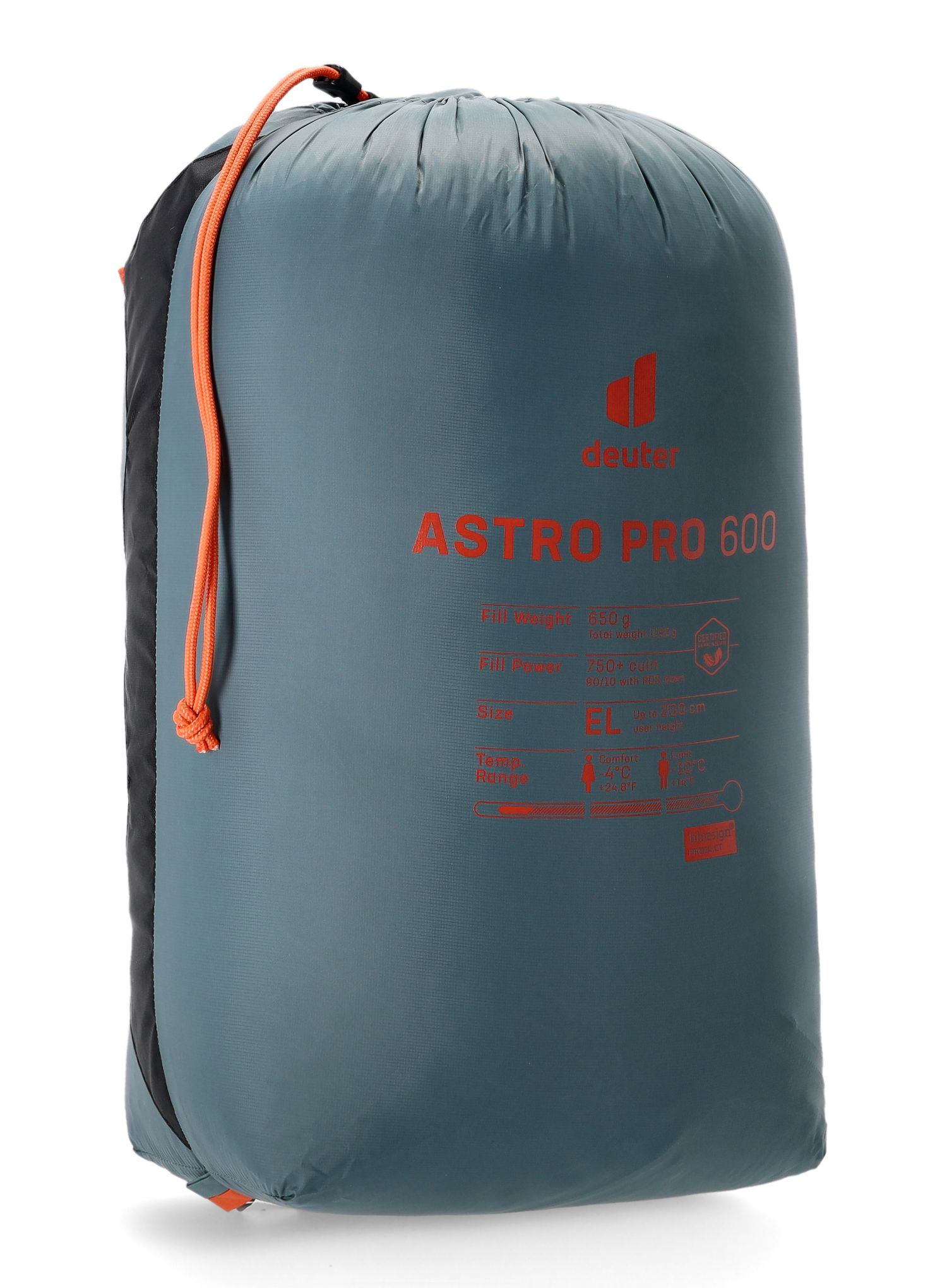 Spalna vreča Deuter Astro Pro 600 EL (200 cm) - teal/paprika