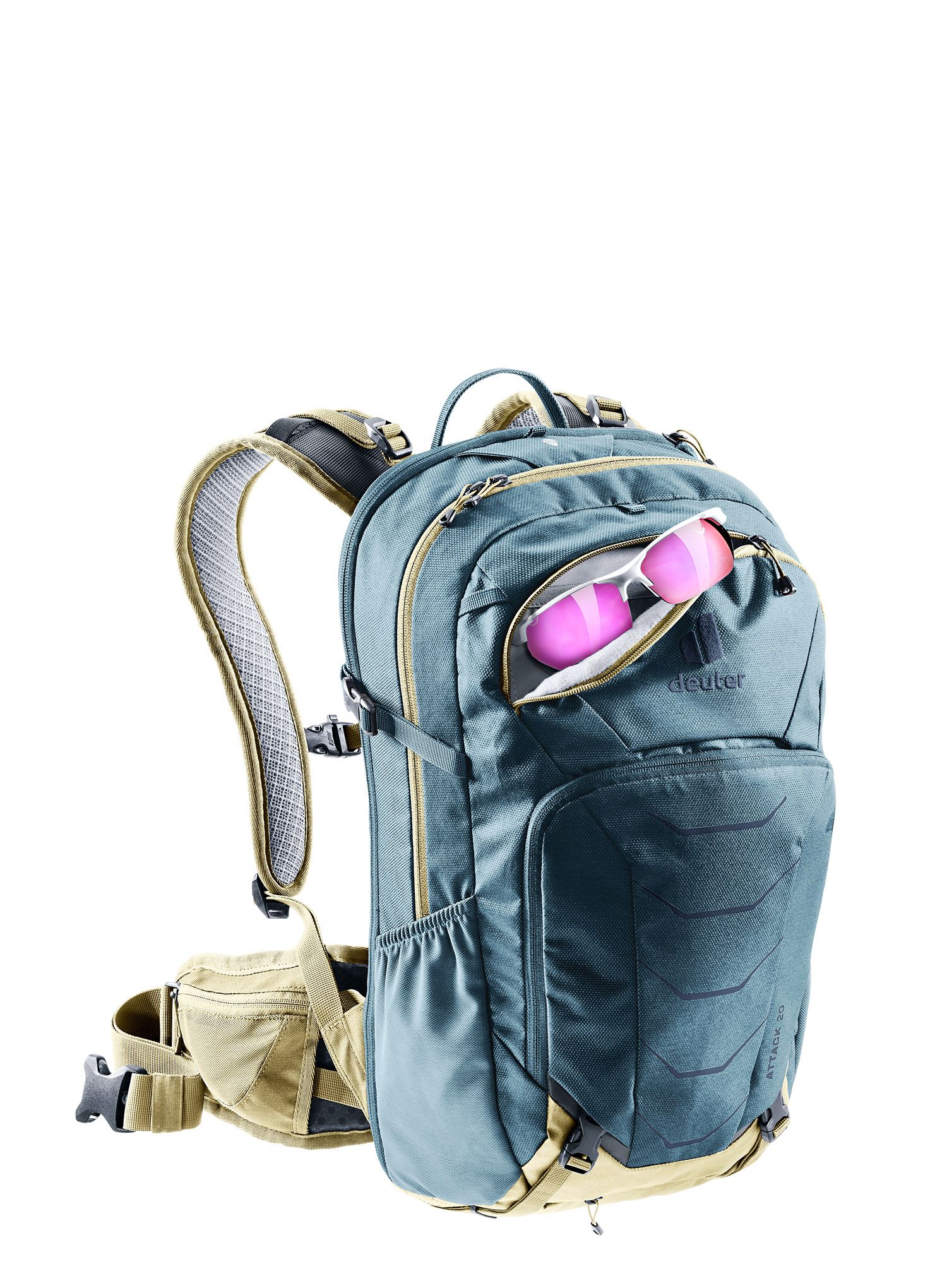 Nahrbtnik za kolesarjenje Deuter Attack 20 - atlantic/desert