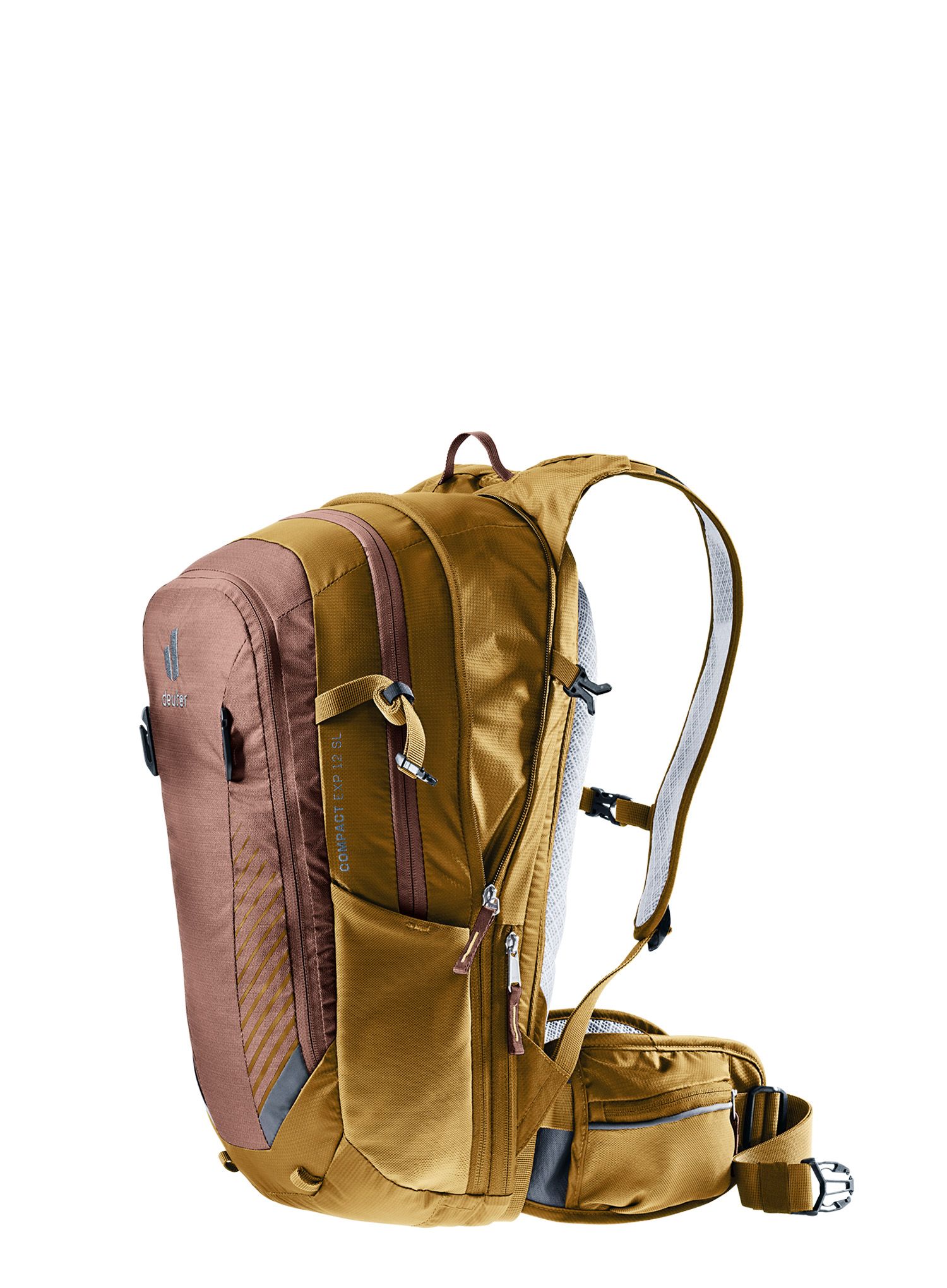 Ženski kolesarski nahrbtnik Deuter Compact EXP 12 SL - raisin/almond