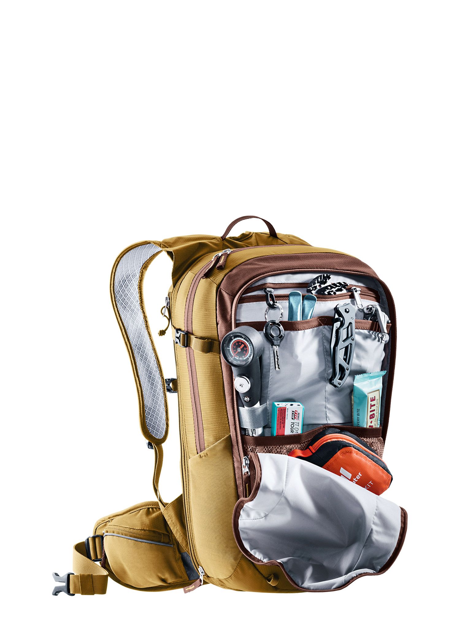 Ženski kolesarski nahrbtnik Deuter Compact EXP 12 SL - raisin/almond