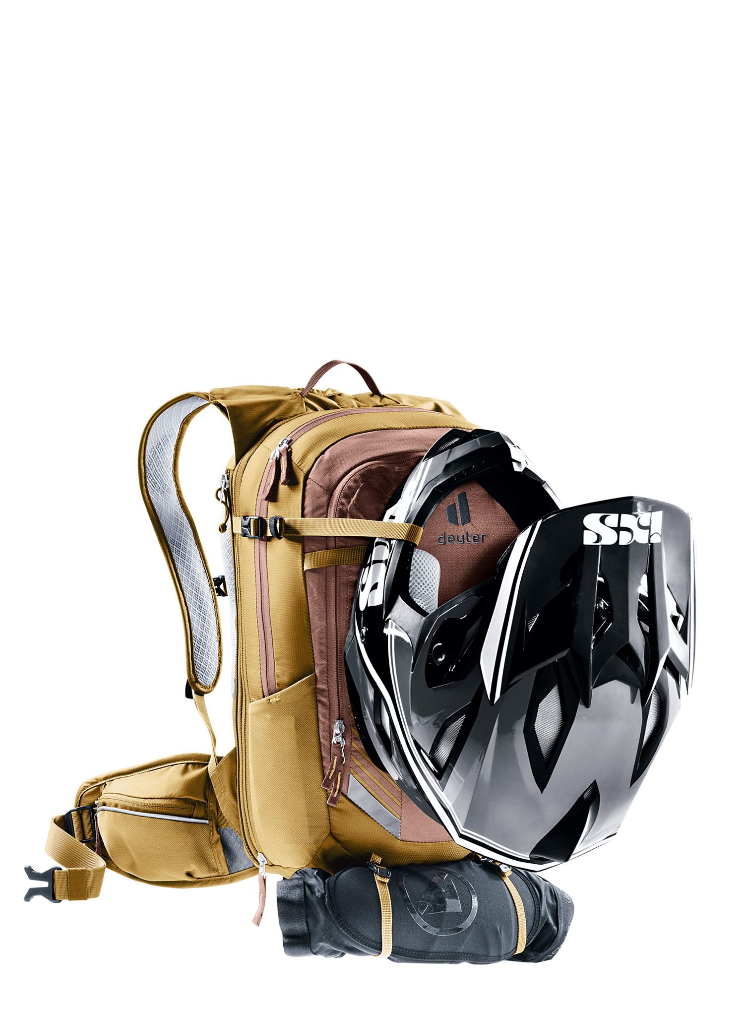 Ženski kolesarski nahrbtnik Deuter Compact EXP 12 SL - raisin/almond