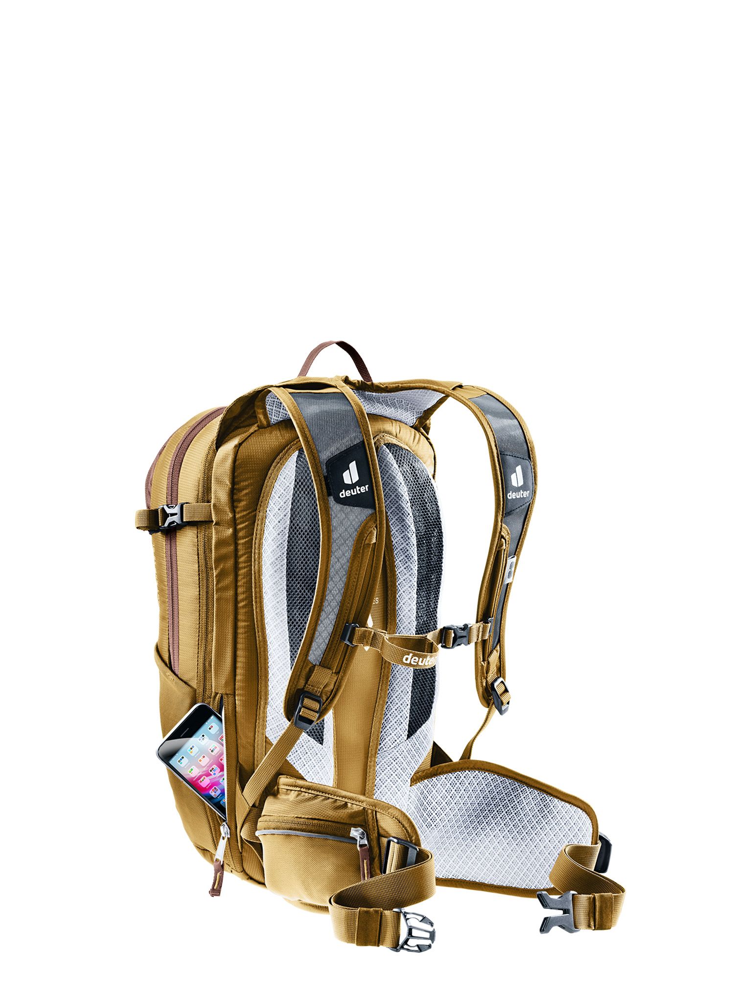 Ženski kolesarski nahrbtnik Deuter Compact EXP 12 SL - raisin/almond