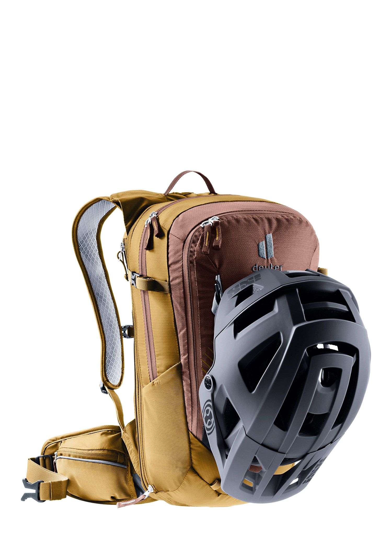 Ženski kolesarski nahrbtnik Deuter Compact EXP 12 SL - raisin/almond