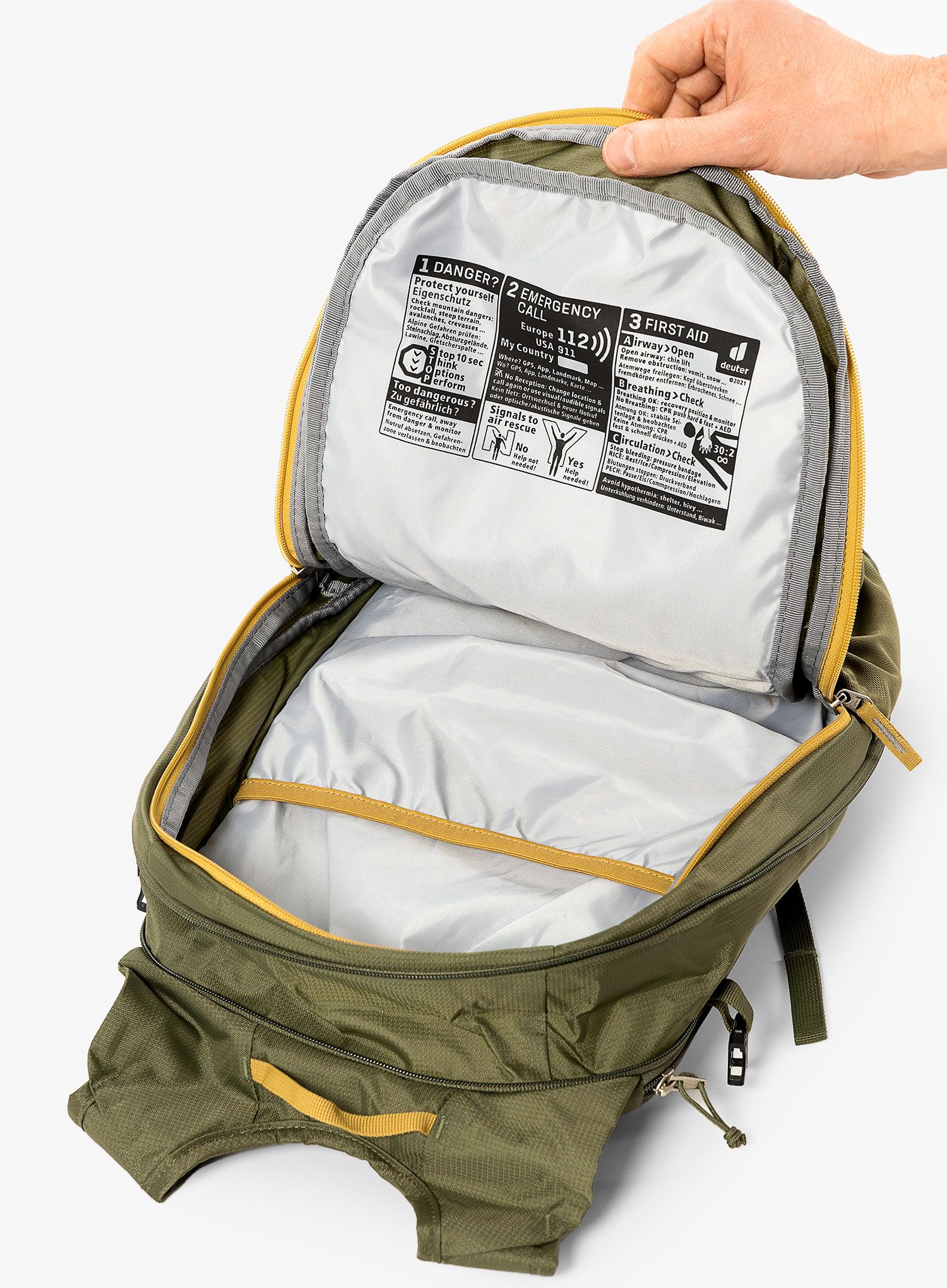 Kolesarski nahrbtnik Deuter Compact EXP 14 - caramel/khaki