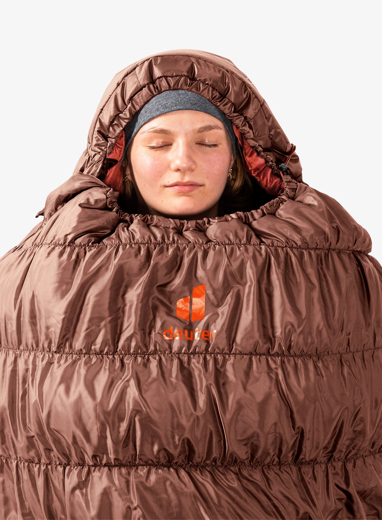 Ženska spalna vreča Deuter Exosphere -6 SL (175 cm) - umbra/redwood