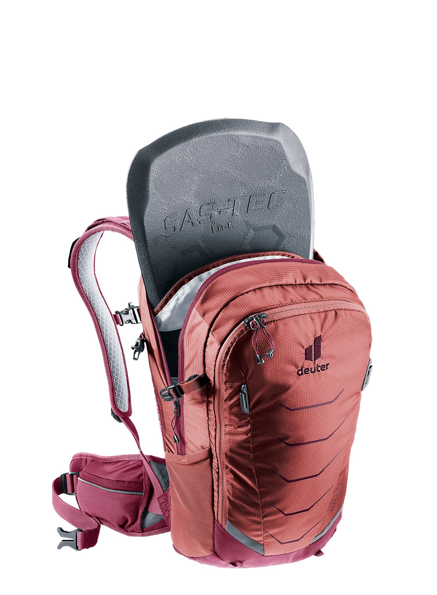 Ženski kolesarski nahrbtnik Deuter Flyt 12 SL - caspia/maron