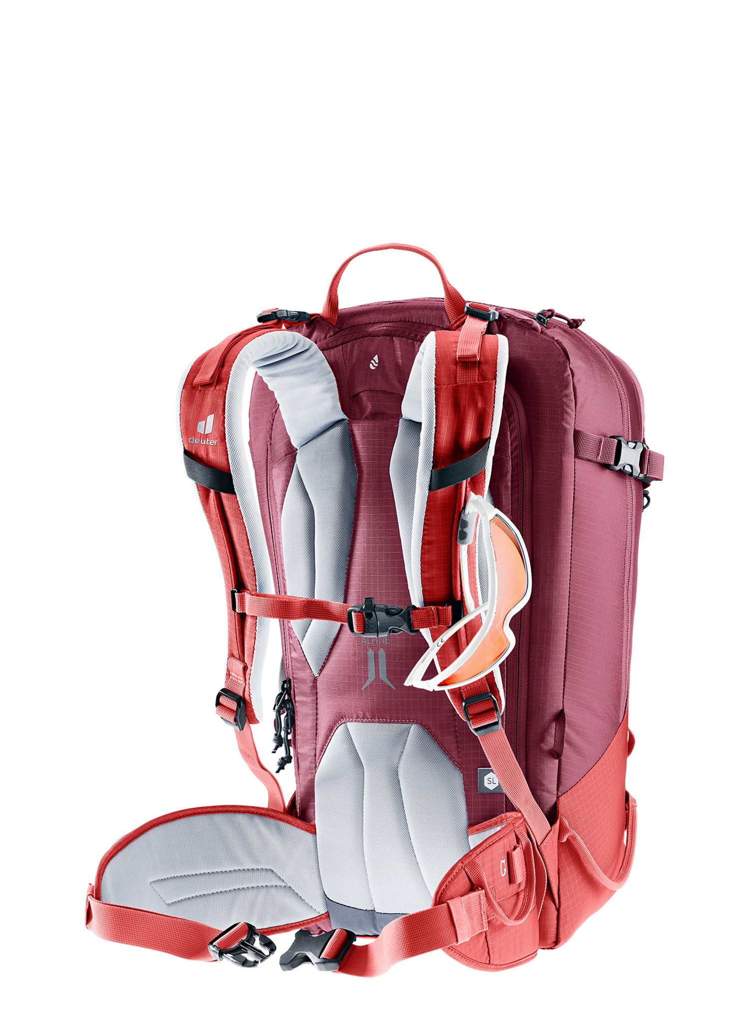 Nahrbtnik za turno smučanje Deuter Freerider 28 SL - currant/maron