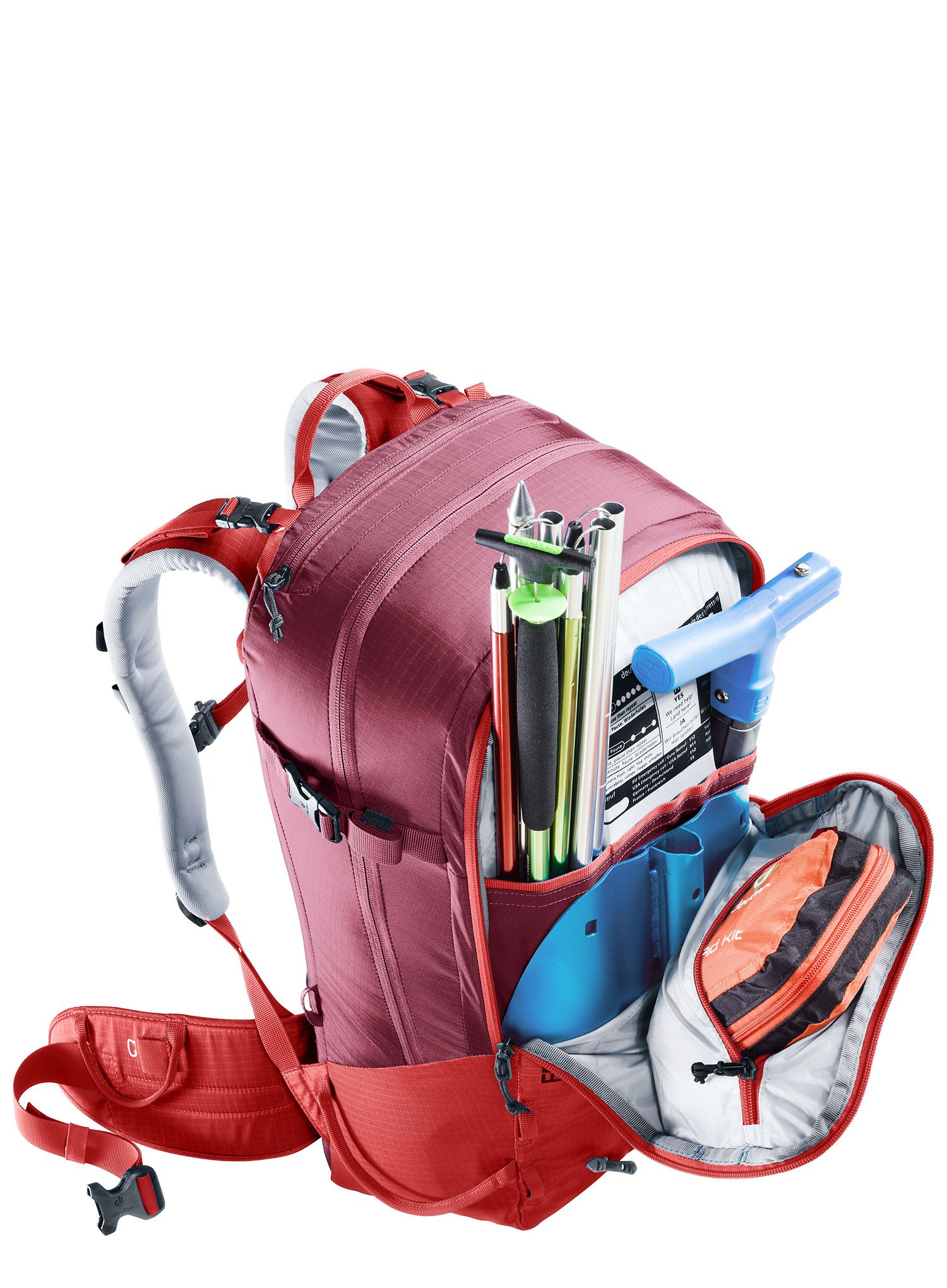 Nahrbtnik za turno smučanje Deuter Freerider 28 SL - currant/maron