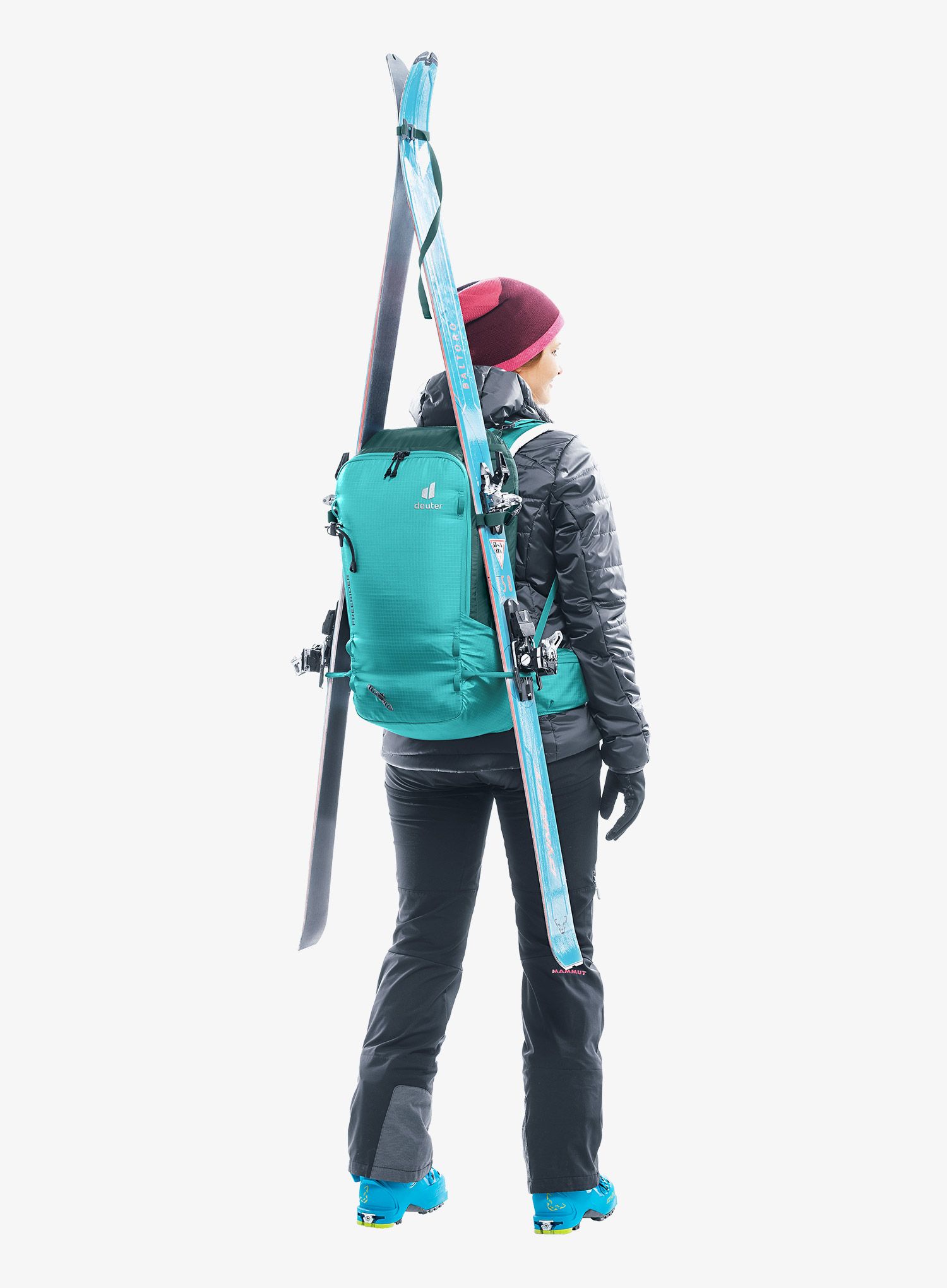 Nahrbtnik za turno smučanje Deuter Freerider 28 SL - dust blue/deep sea
