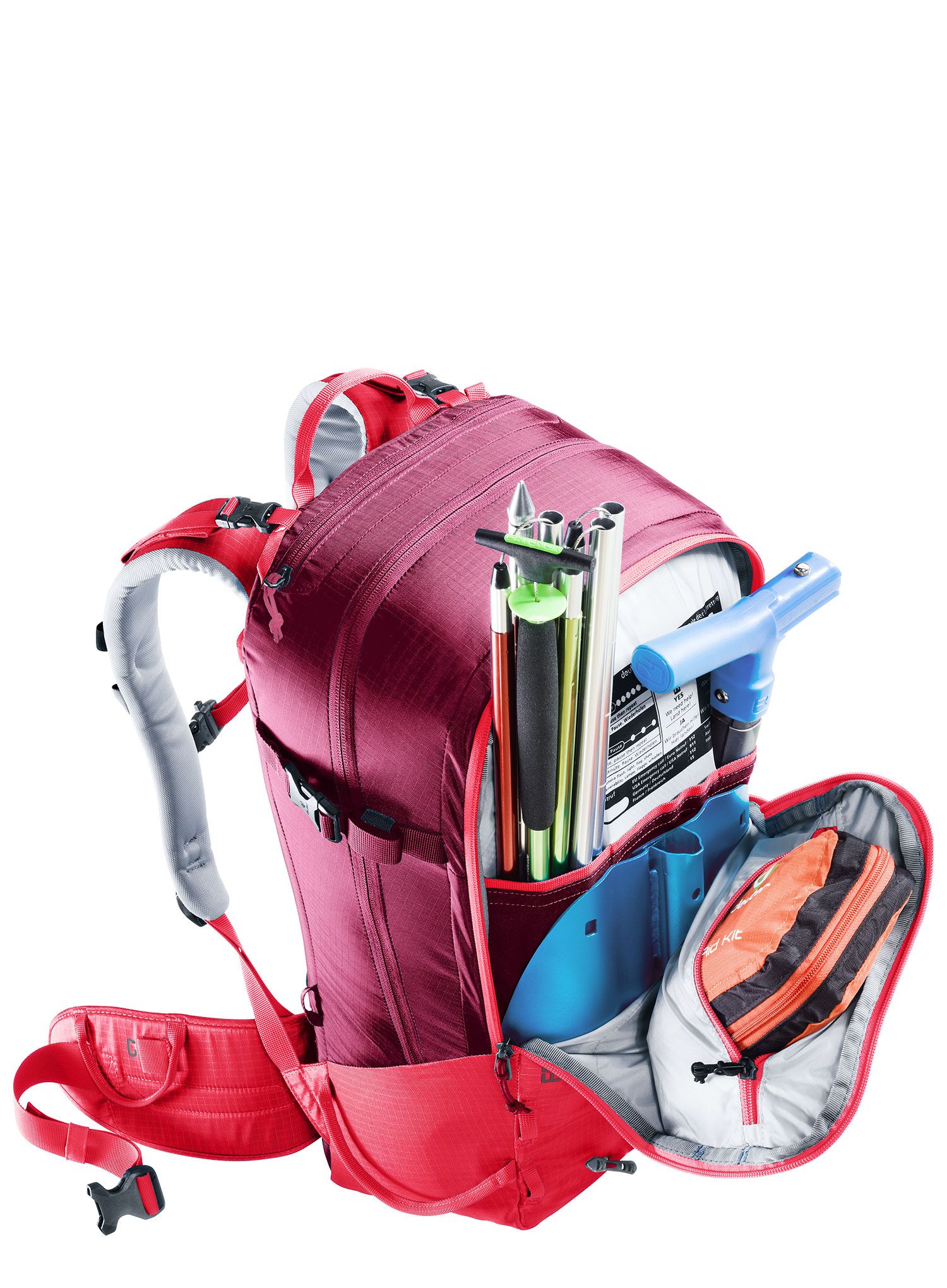 Nahrbtnik za turno smučanje Deuter Freerider 28 SL - hibiscus/ruby