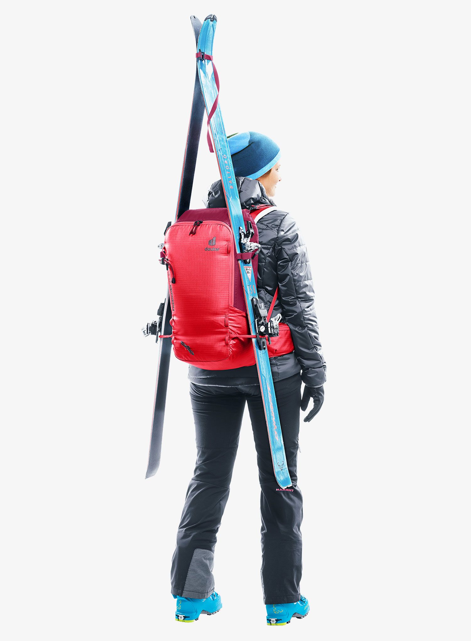 Nahrbtnik za turno smučanje Deuter Freerider 28 SL - hibiscus/ruby