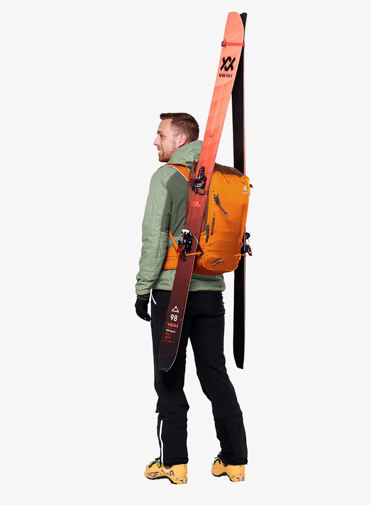 Nahrbtnik za turno smučanje Deuter Freerider 30 - chestnut/umbra