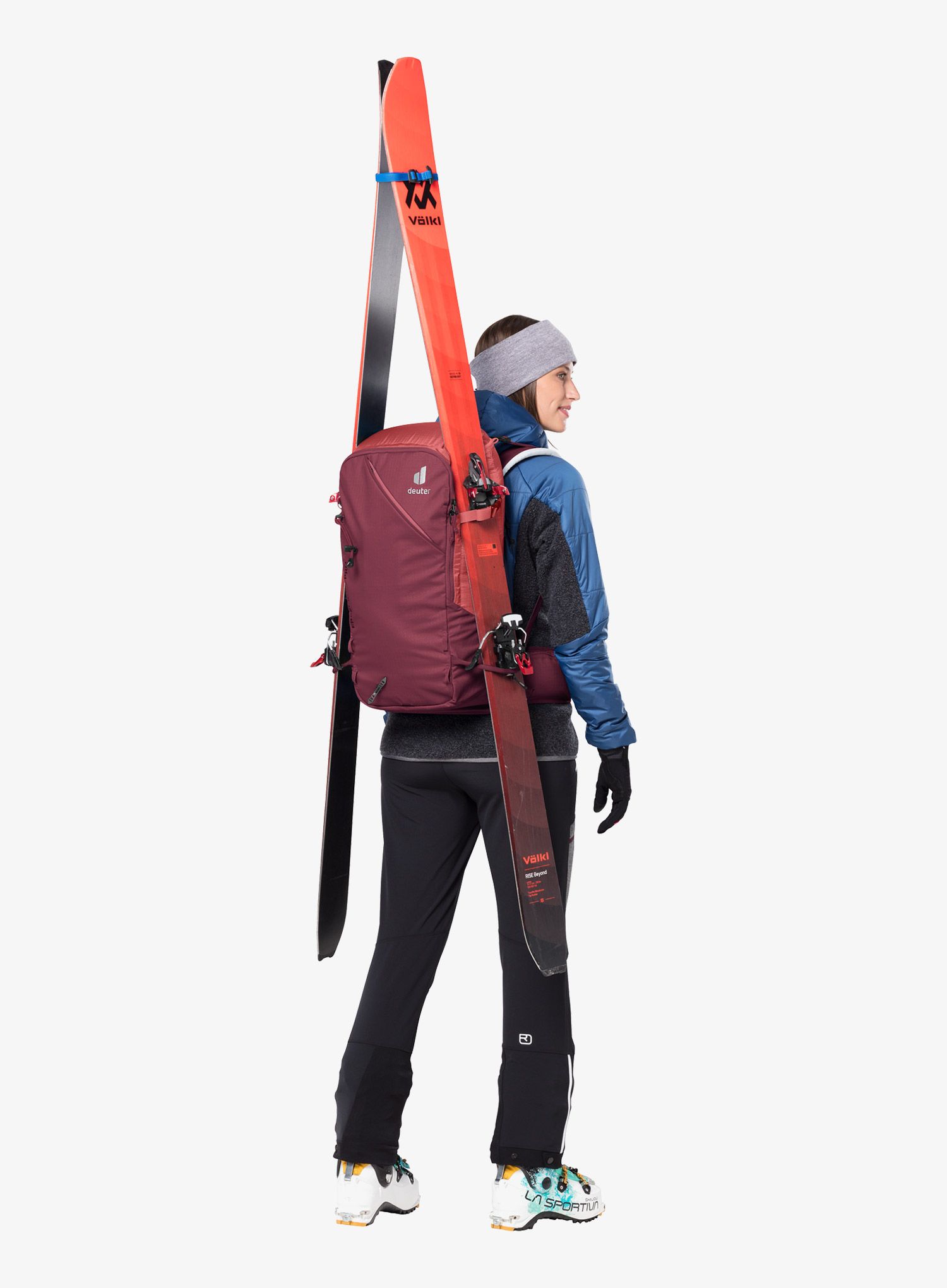 Smučarski nahrbtnik Deuter Freerider Pro 32+ SL - maron/currant