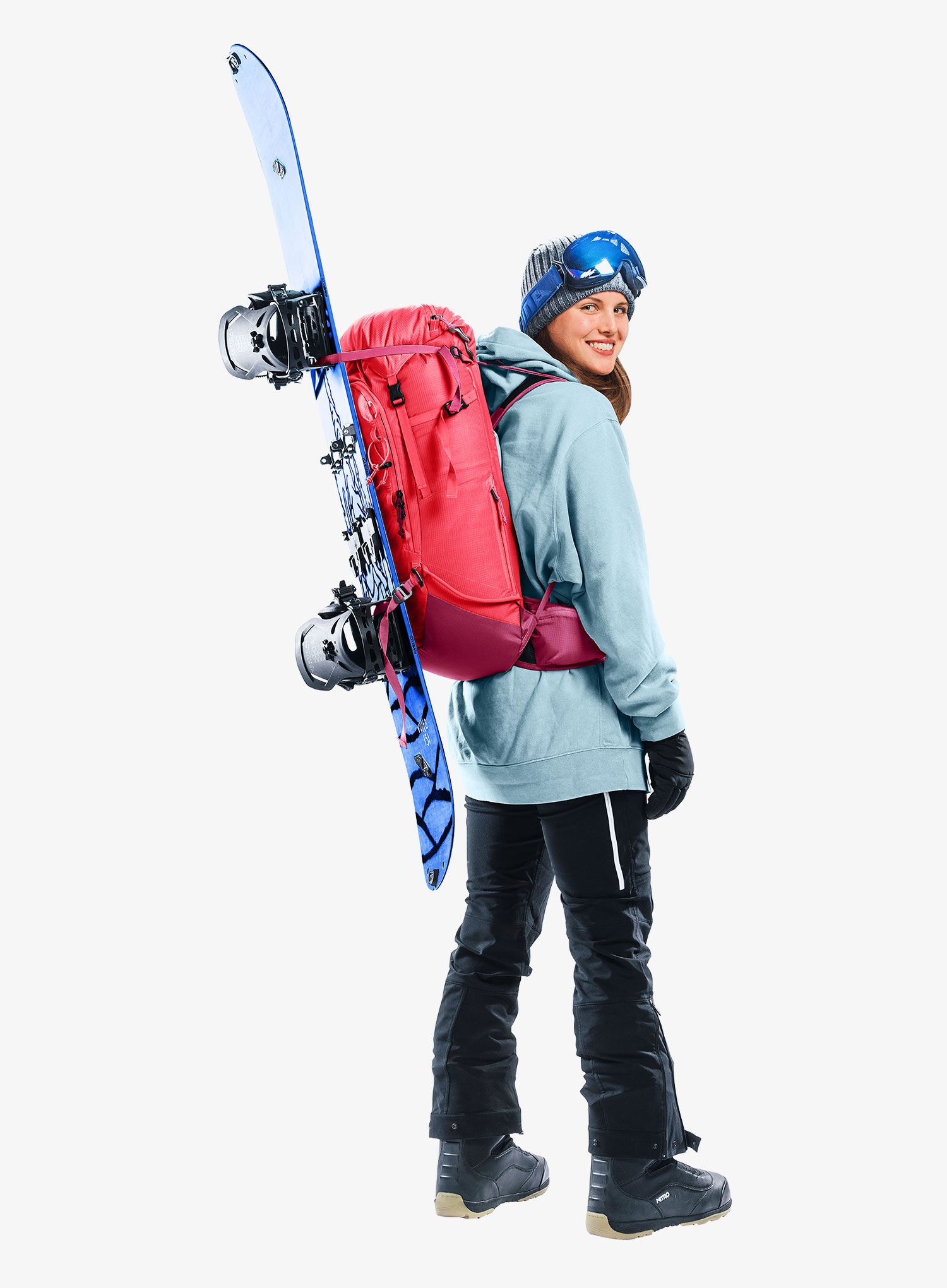 Nahrbtnik za turno smučanje Deuter Freescape Lite 24 SL - hibiscus/ruby
