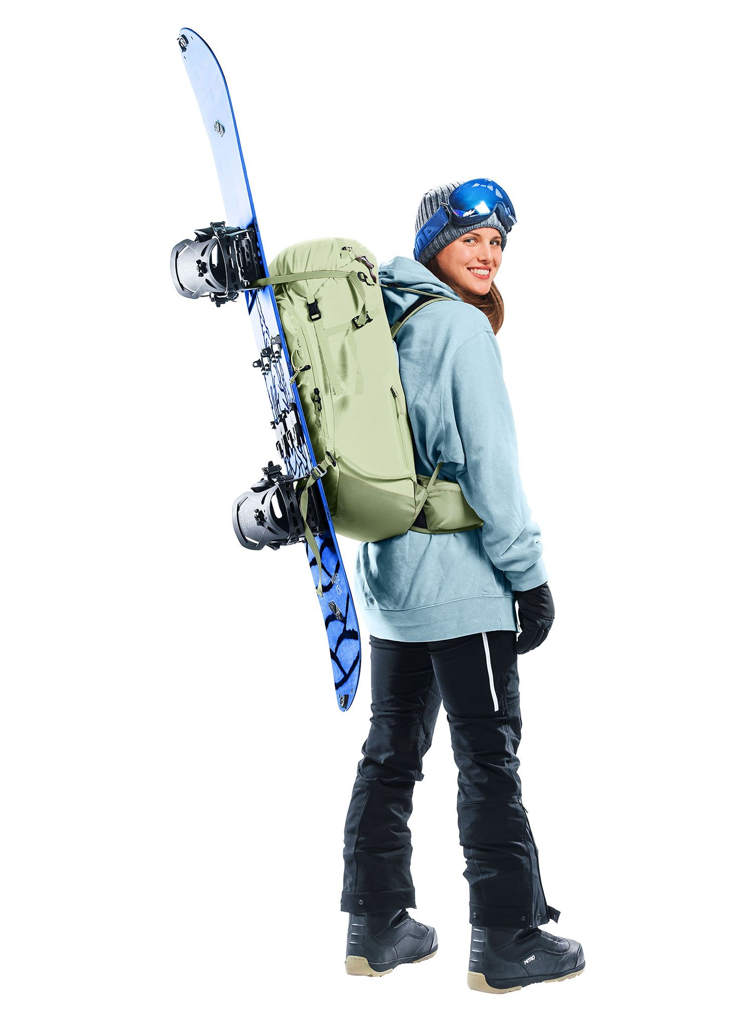 Ženski nahrbtnik Deuter Freescape Lite 24 SL - mineral/grove