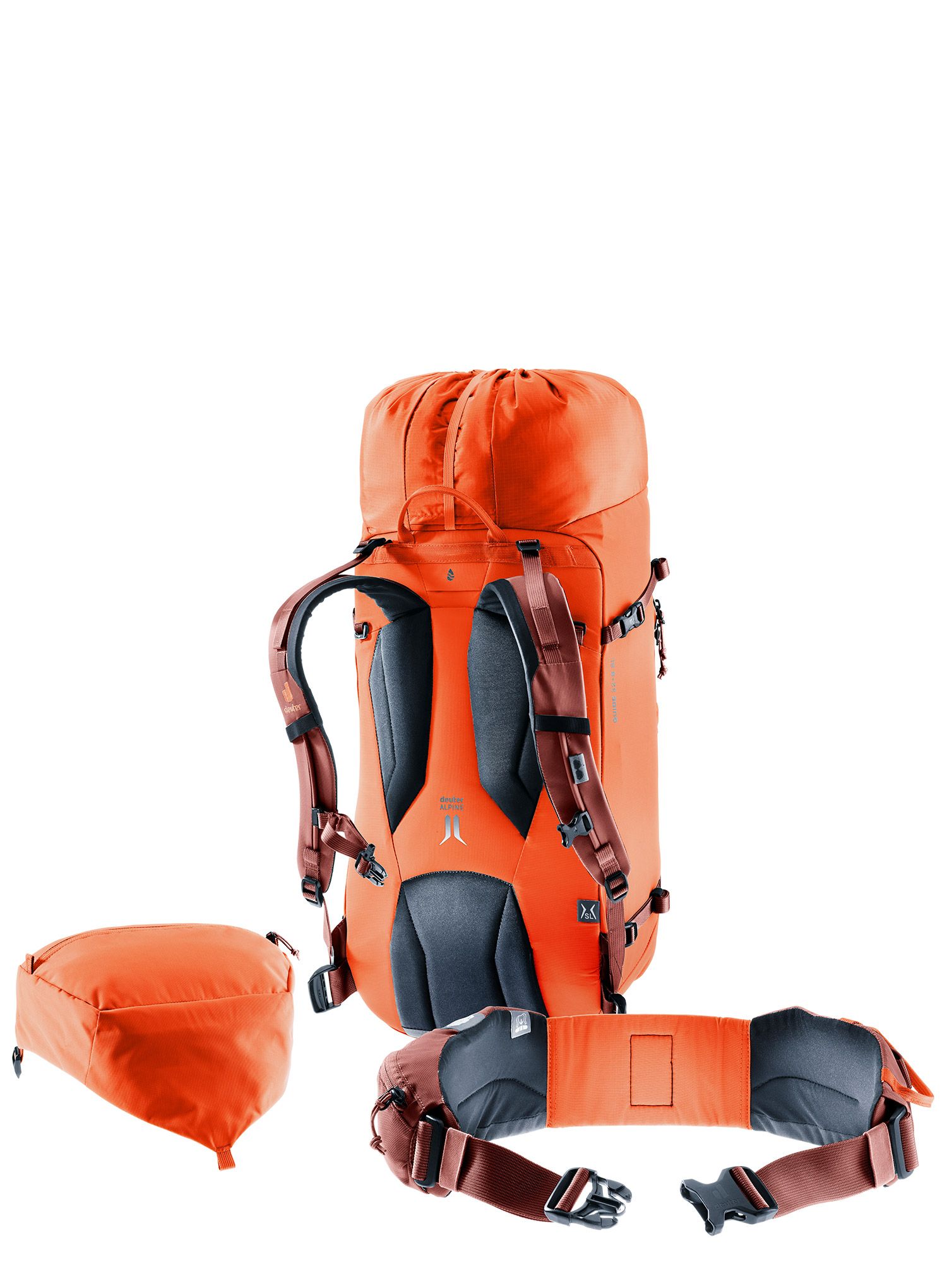 Ženski gorski nahrbtnik Deuter Guide 32+ SL - papaya/redwood