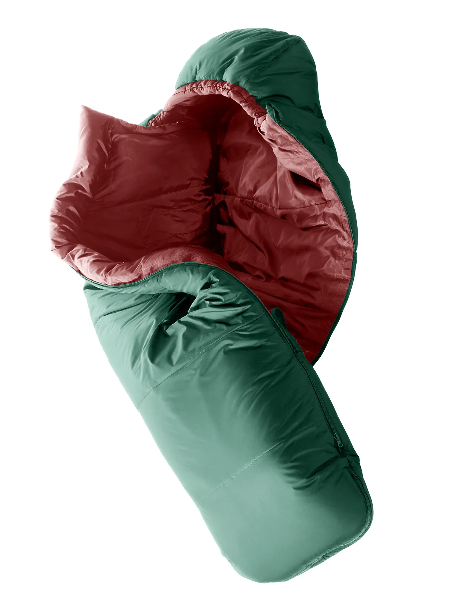 Otroška spalna vreča Deuter Stralight Pro (130–170 cm) - seagreen/redwood
