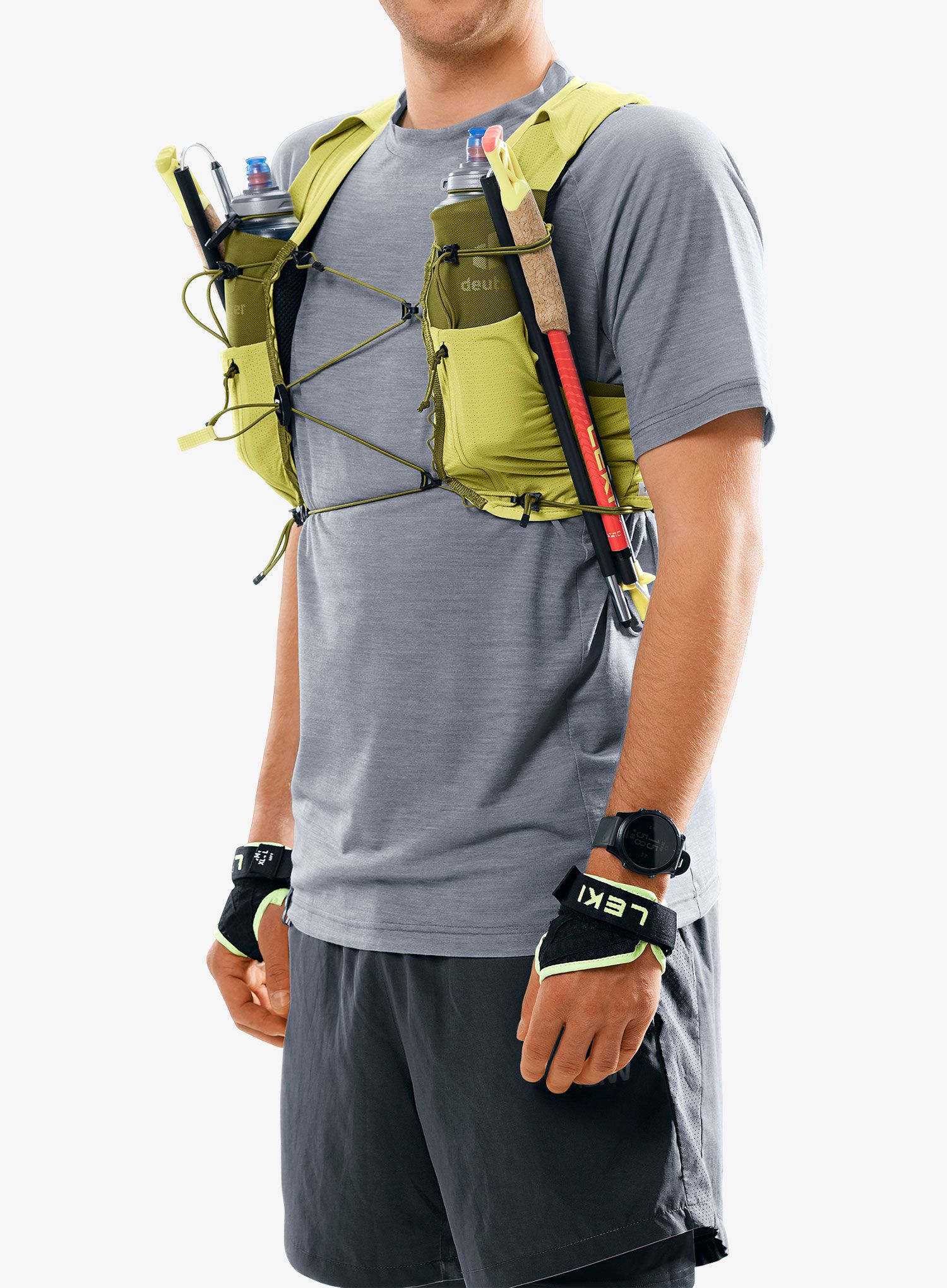 Tekaški brezrokavnik Deuter Traick 5 - sprout/cactus