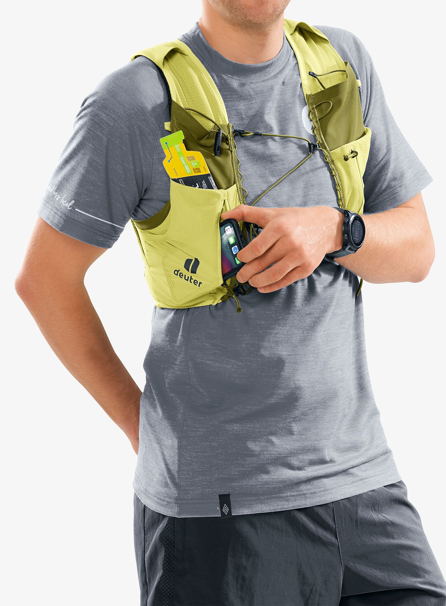 Tekaški brezrokavnik Deuter Traick 5 - sprout/cactus