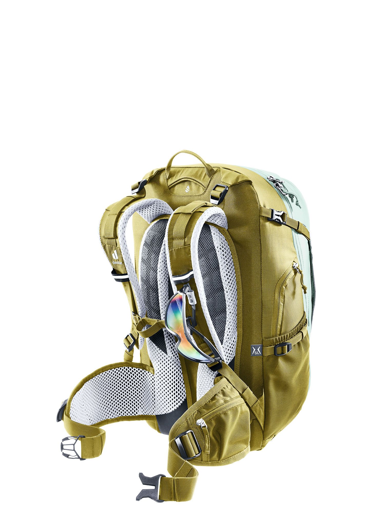 Ženski kolesarski nahrbtnik Deuter Trans Alpine 28 SL - frost/linden