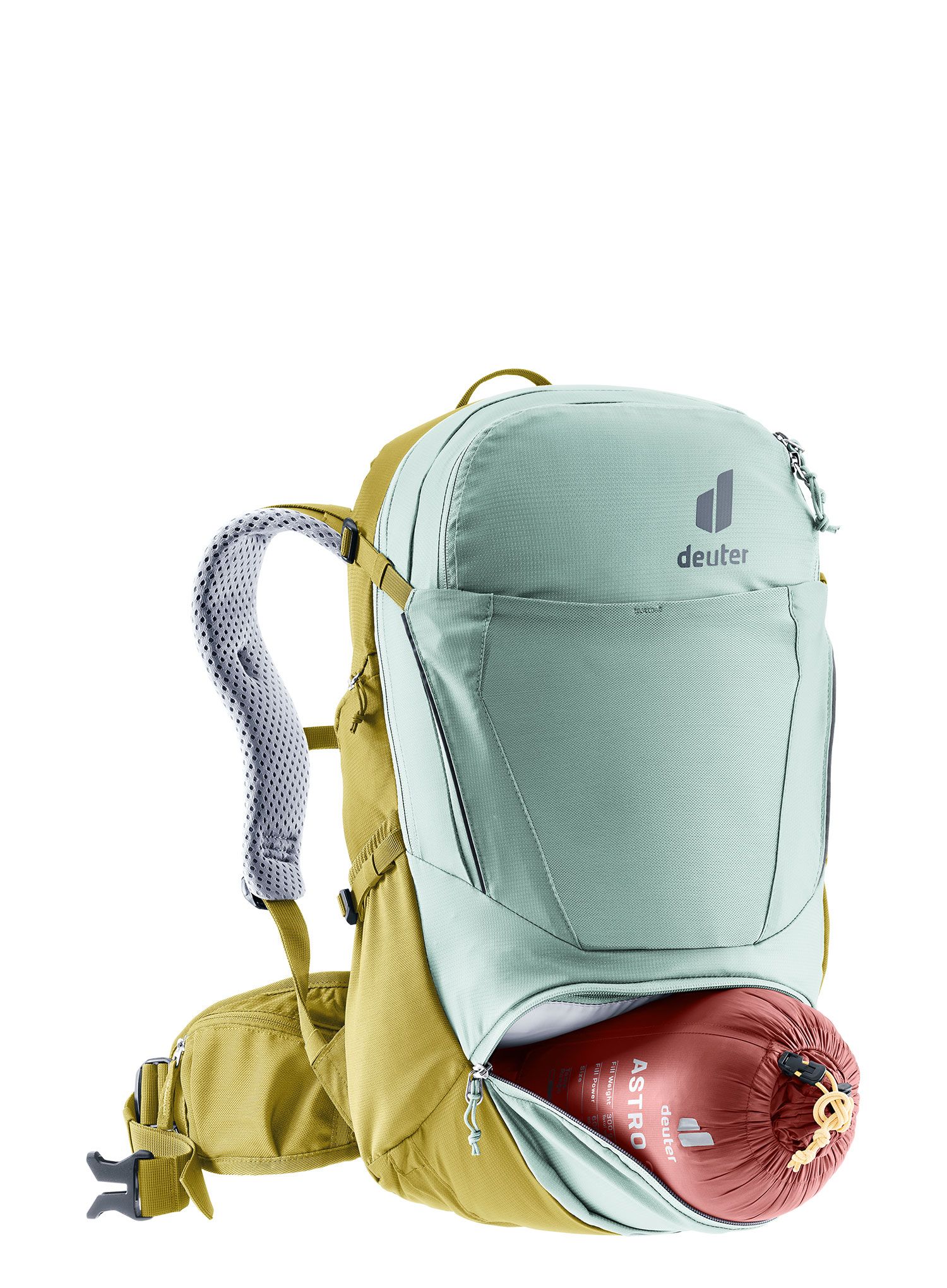 Ženski kolesarski nahrbtnik Deuter Trans Alpine 28 SL - frost/linden