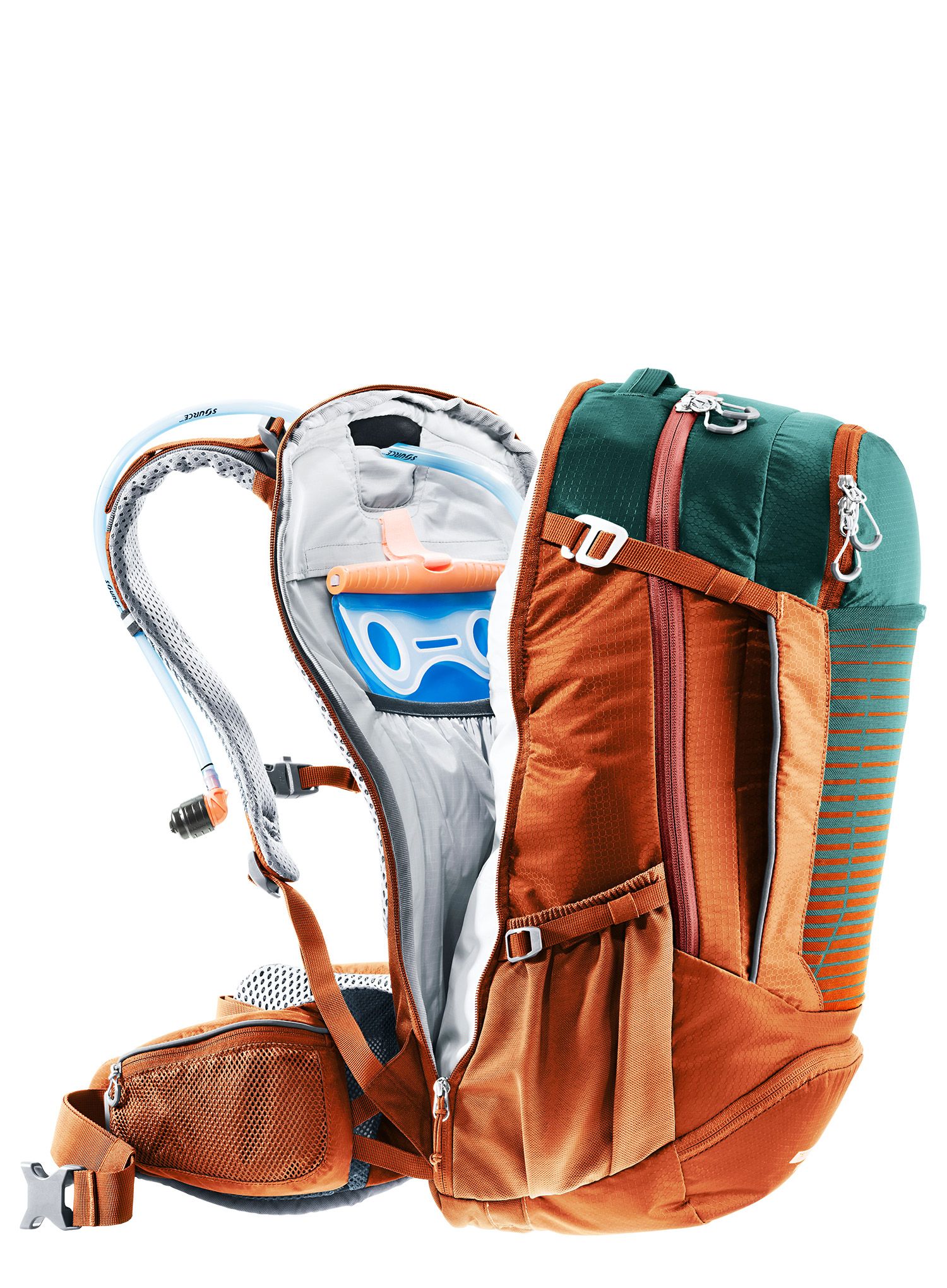 Nahrbtnik za kolesarjenje Deuter Trans Alpine Pro 28 - deepsea/chestnut