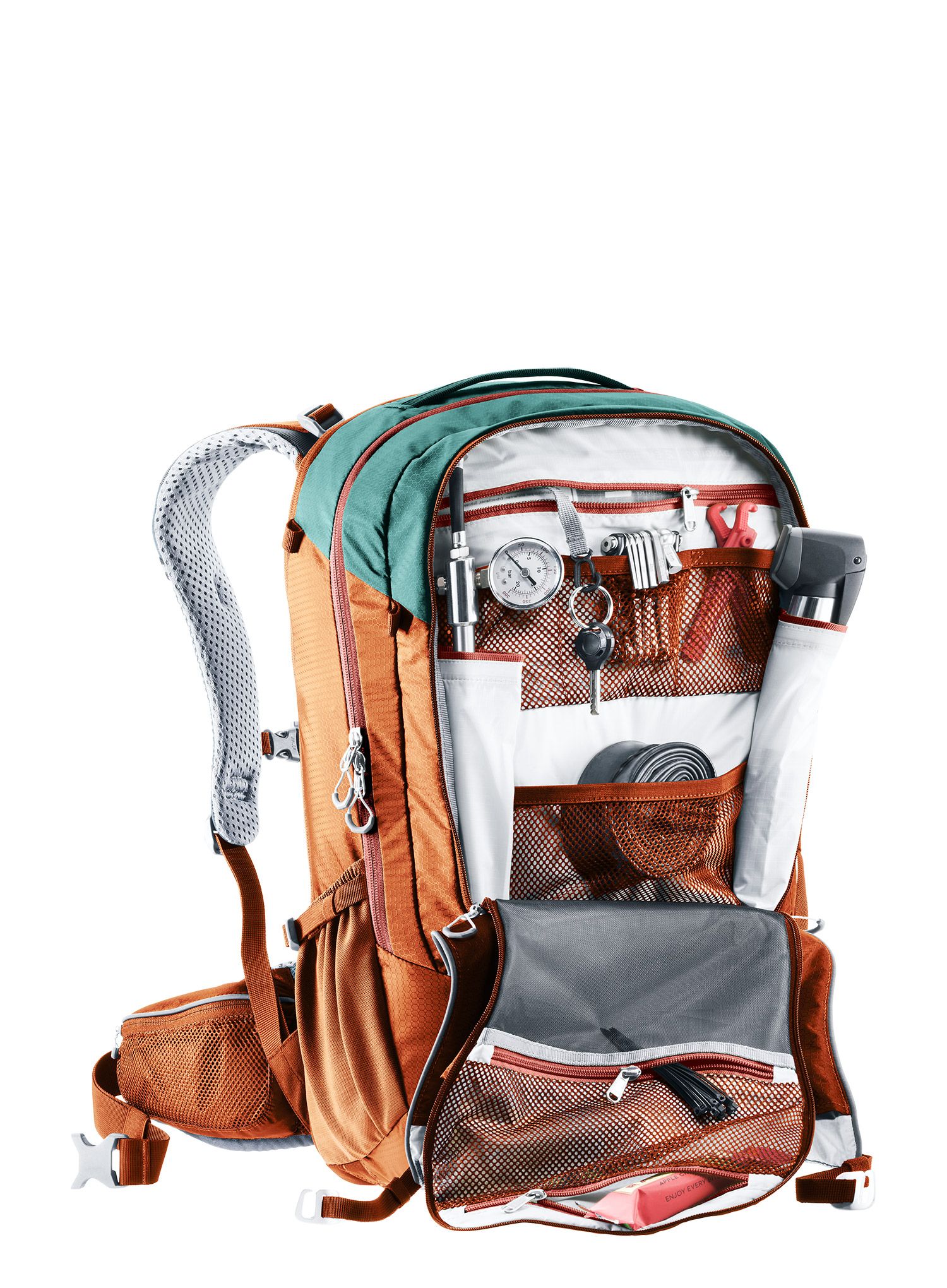 Nahrbtnik za kolesarjenje Deuter Trans Alpine Pro 28 - deepsea/chestnut