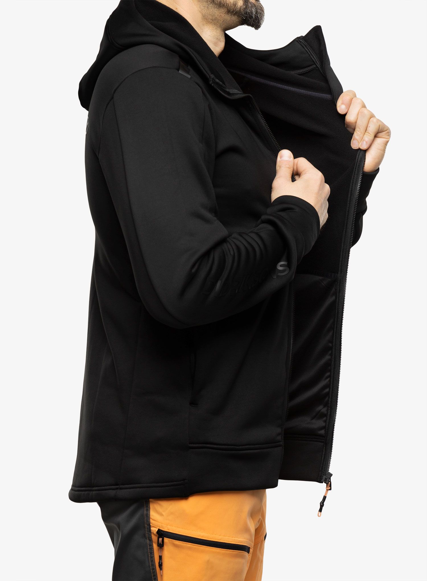 Jopica s kapuco Didriksons Acke Full Zip 2 - black