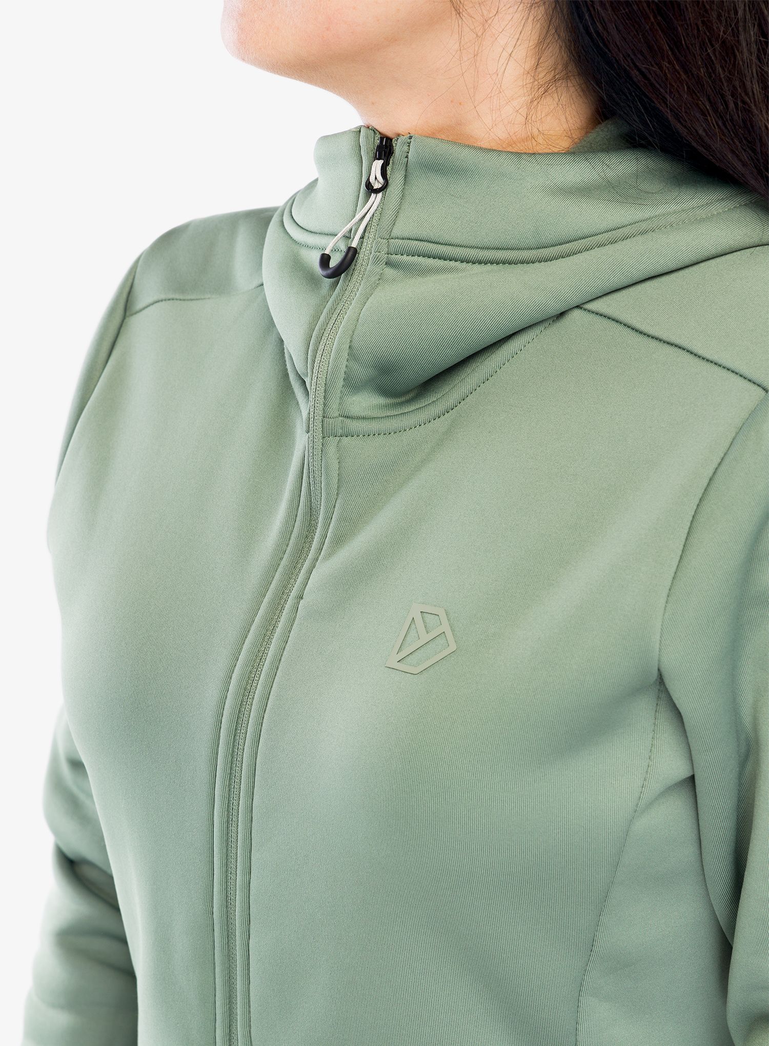 Ženska jopica z zadrgo Didriksons Anneli Full Zip 2 - light moss